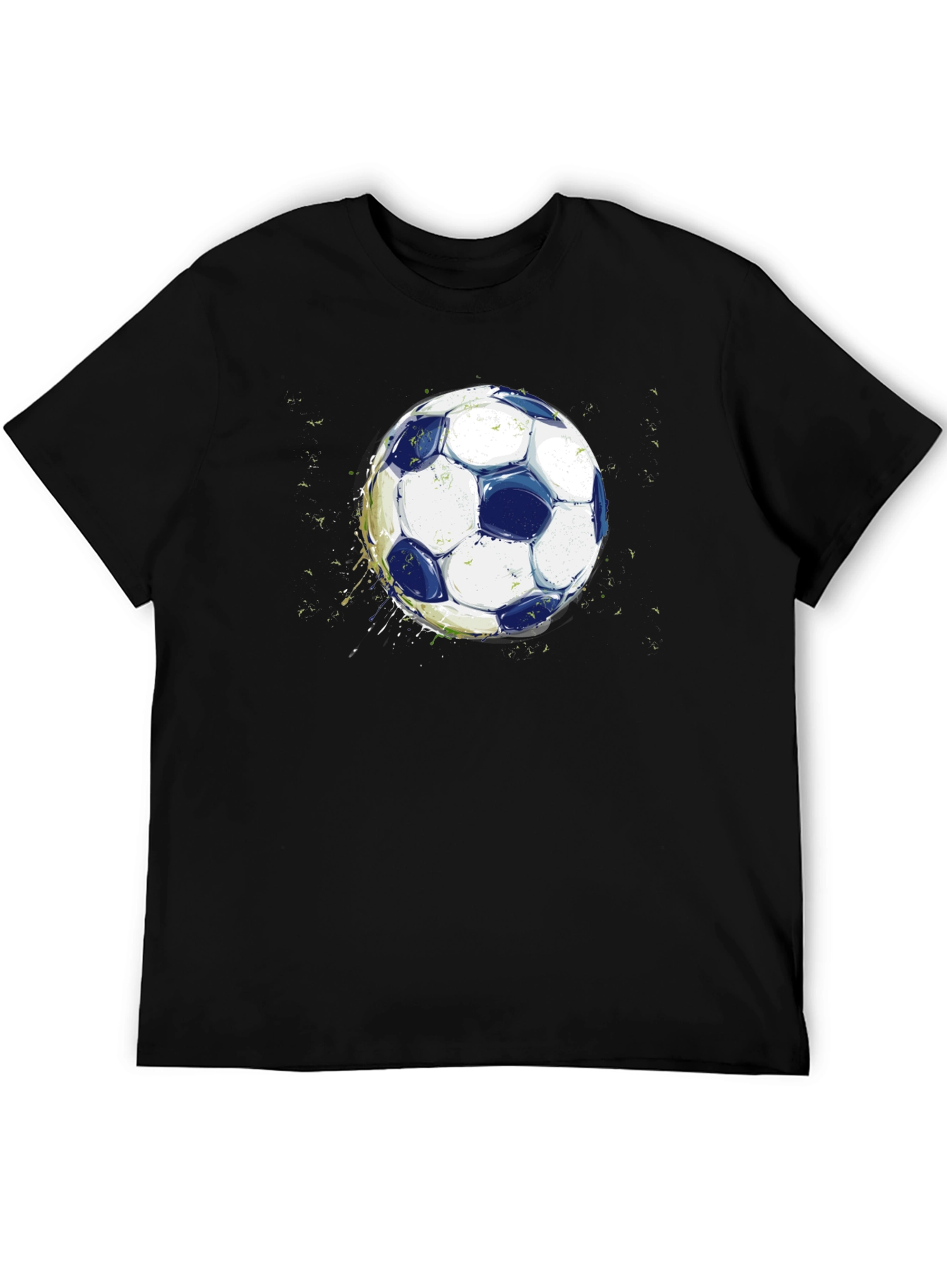 Soccer Ball Graphic Black T-Shirt
