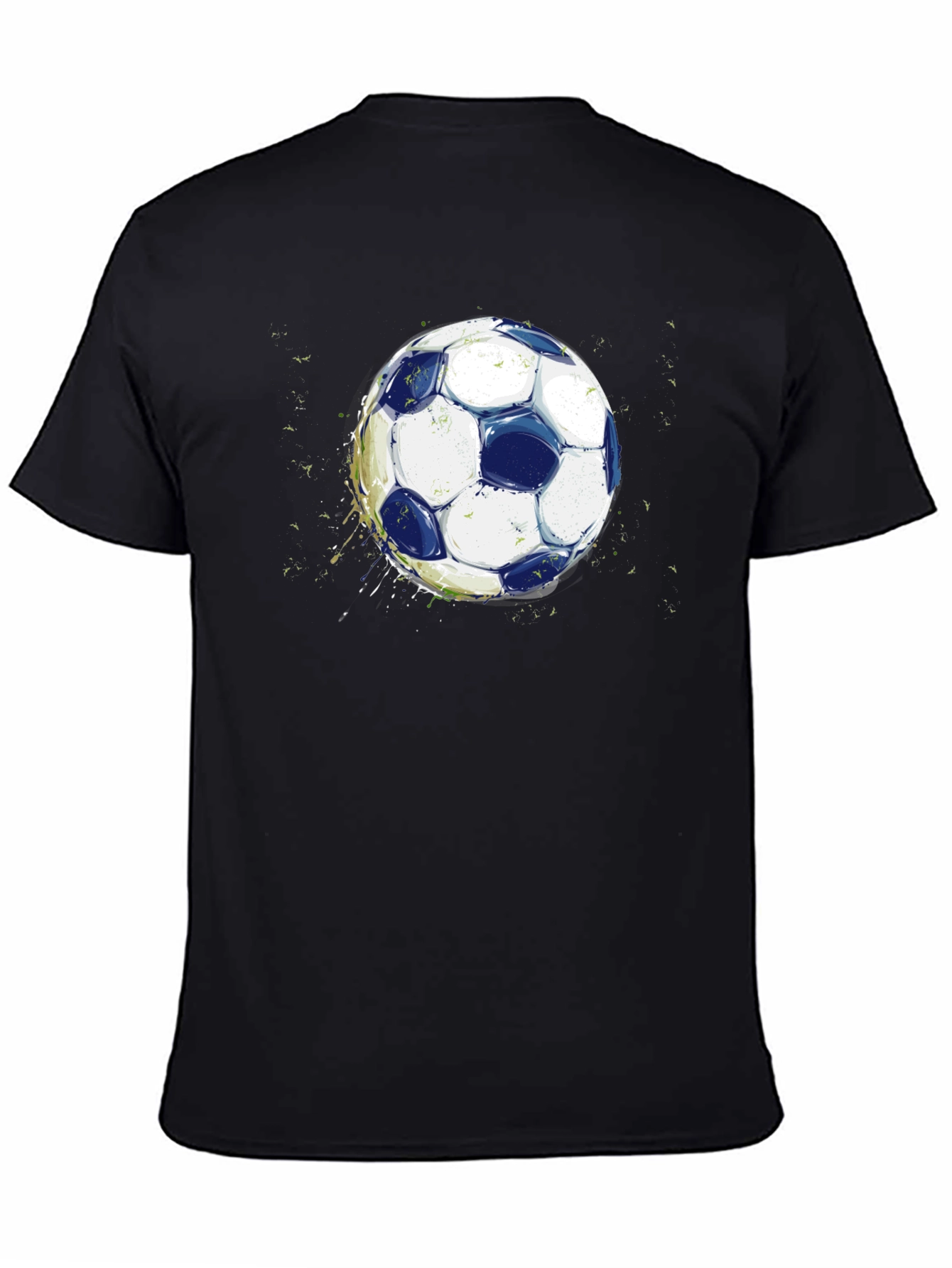Soccer Ball Graphic Black T-Shirt