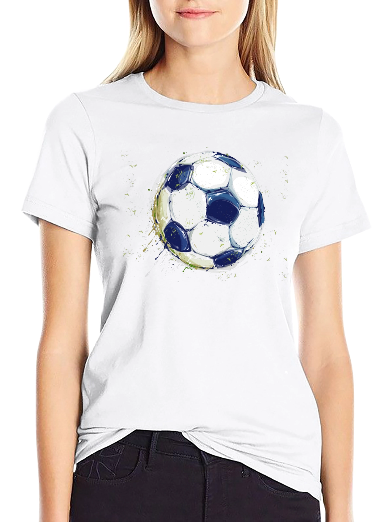 Soccer Ball Graphic Black T-Shirt