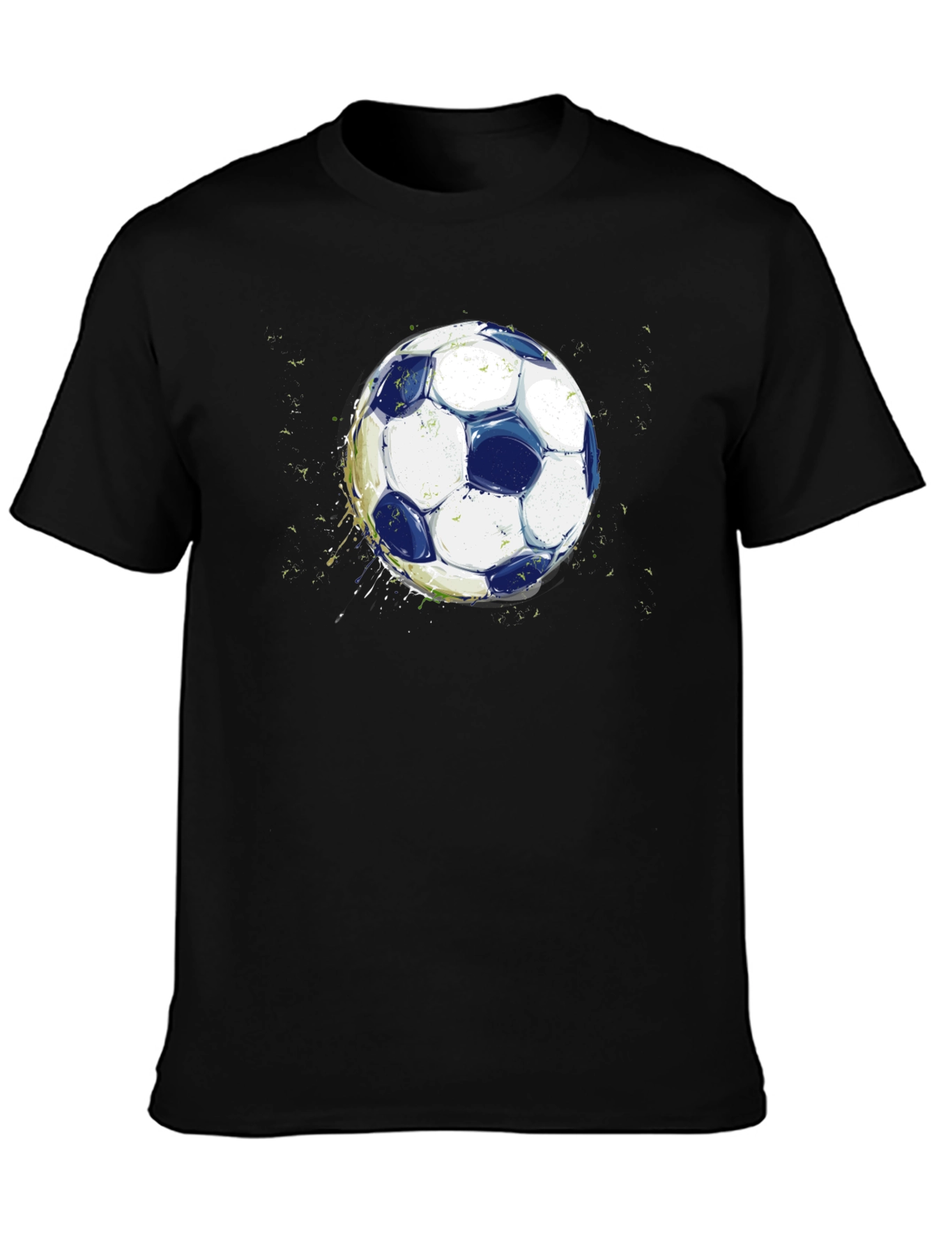 Soccer Ball Graphic Black T-Shirt