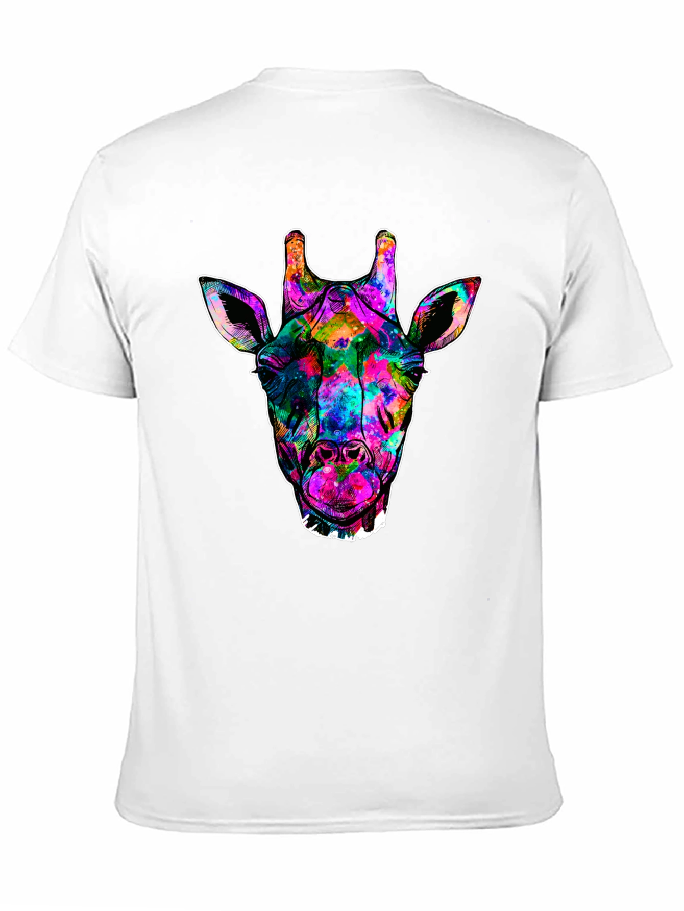 Galaxy Giraffe Black T-Shirt