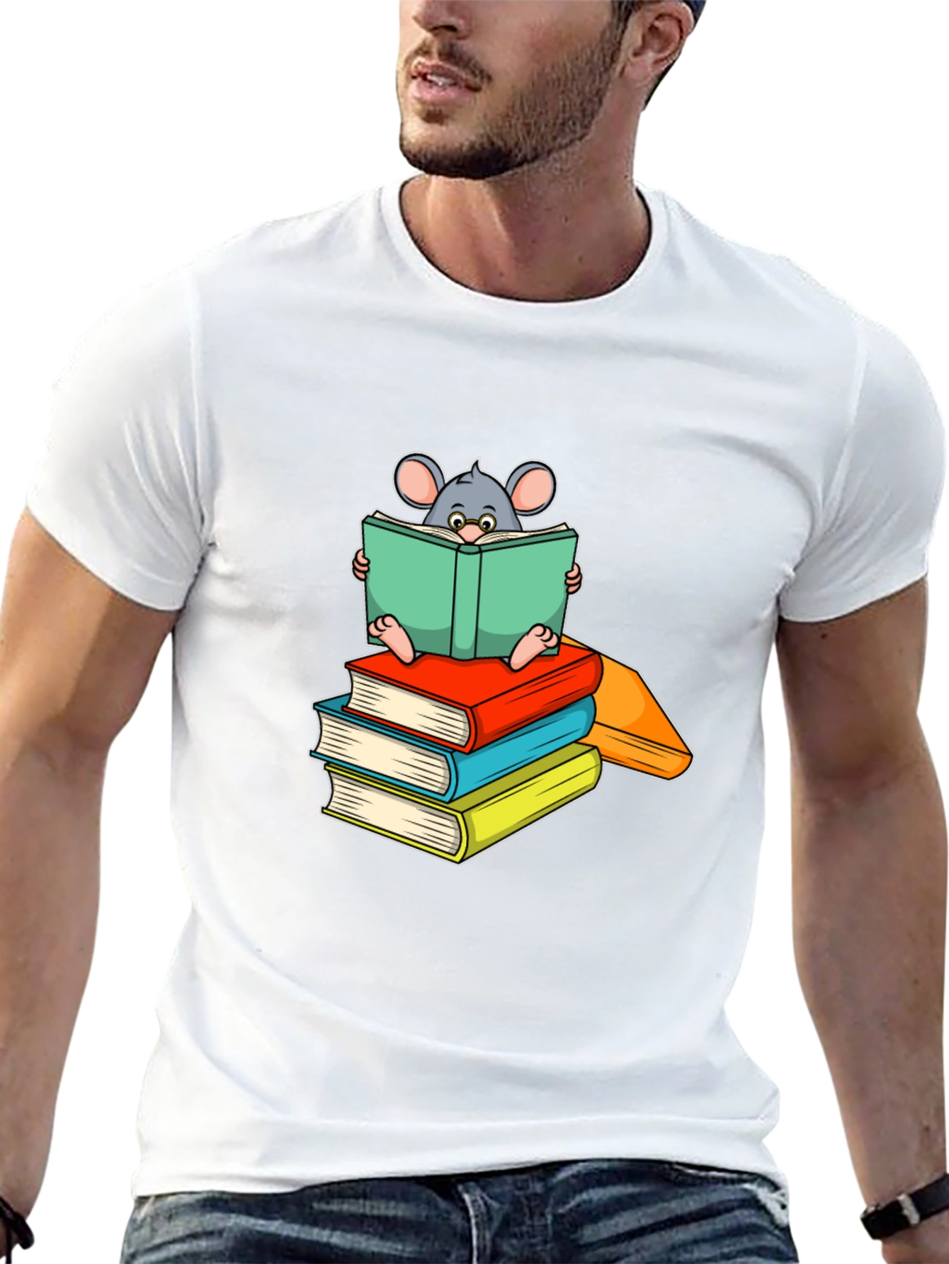 Bookworm Mouse Graphic Tee
