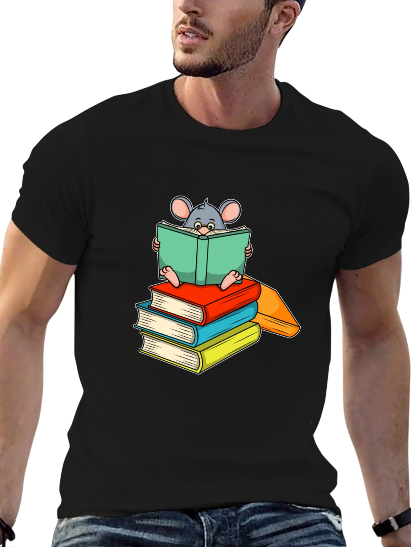 Bookworm Mouse Graphic Tee