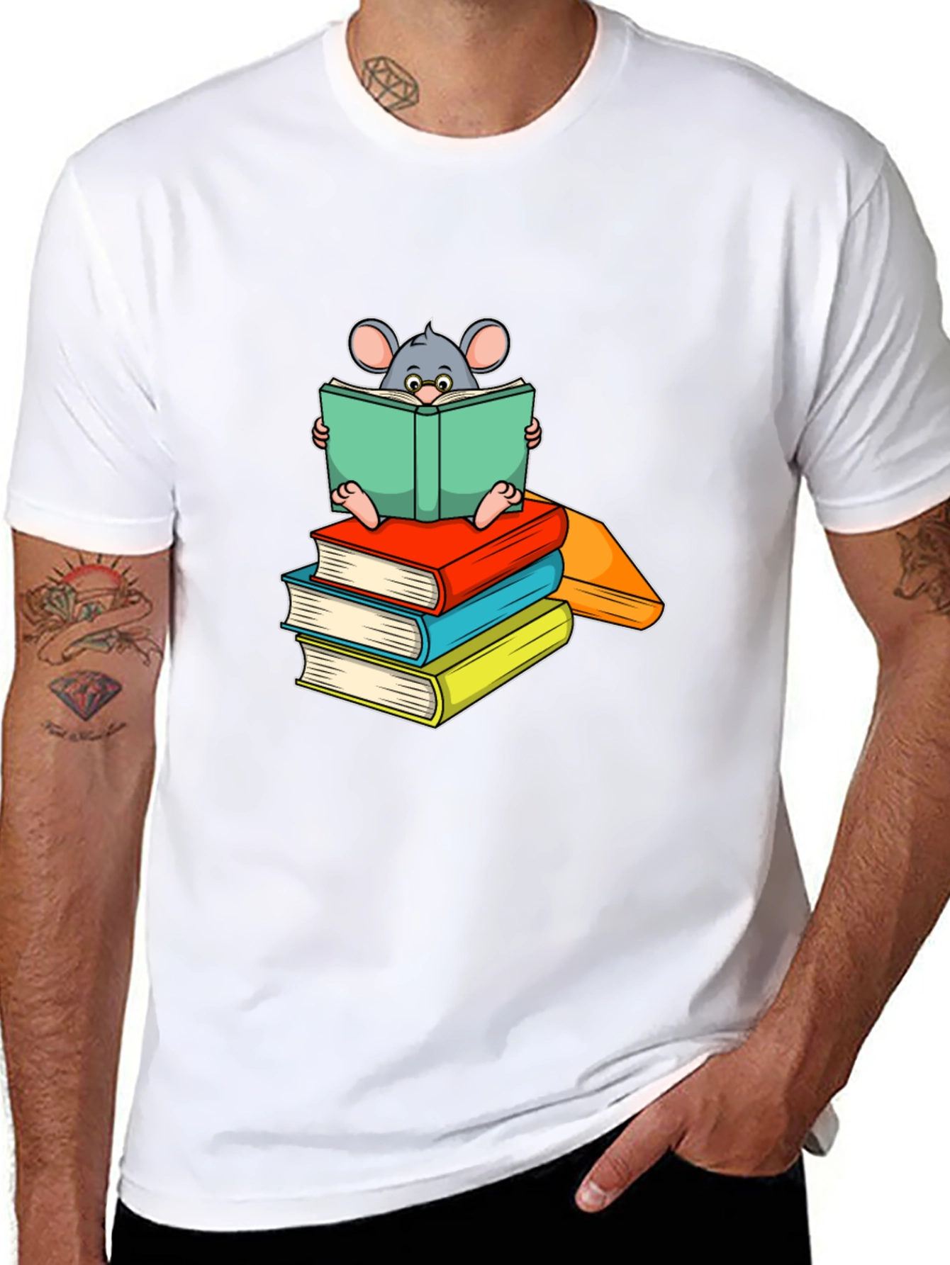 Bookworm Mouse Graphic Tee
