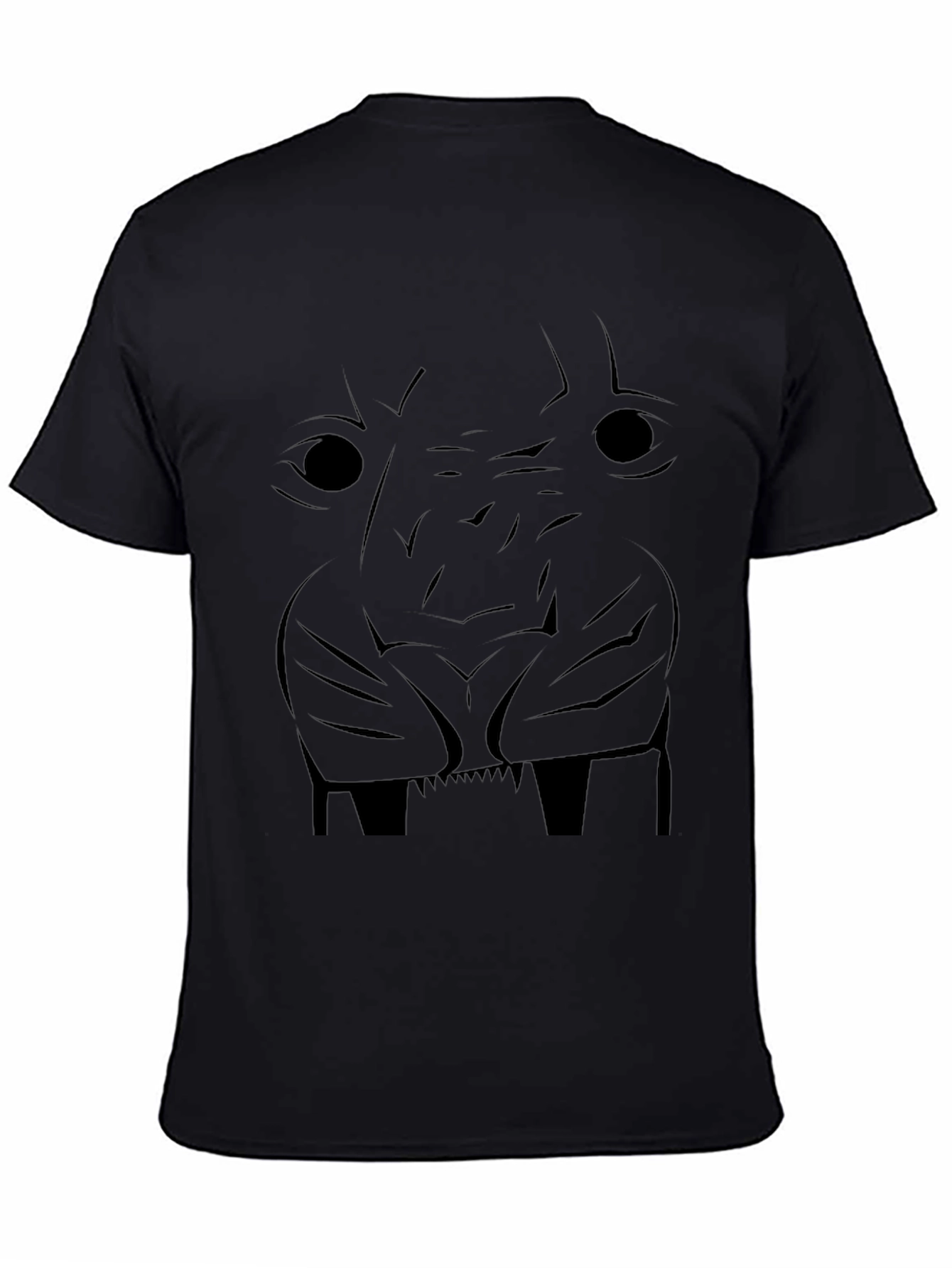 Abstract Lion Face Black Graphic Tee