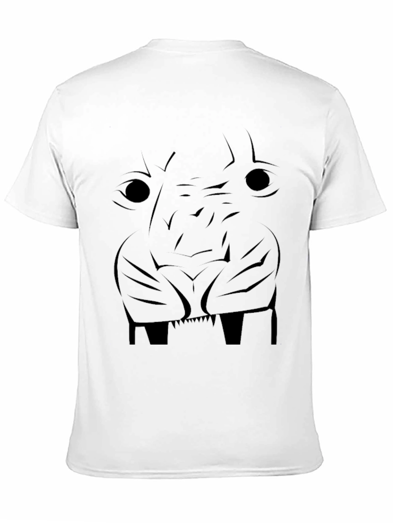 Abstract Lion Face Black Graphic Tee