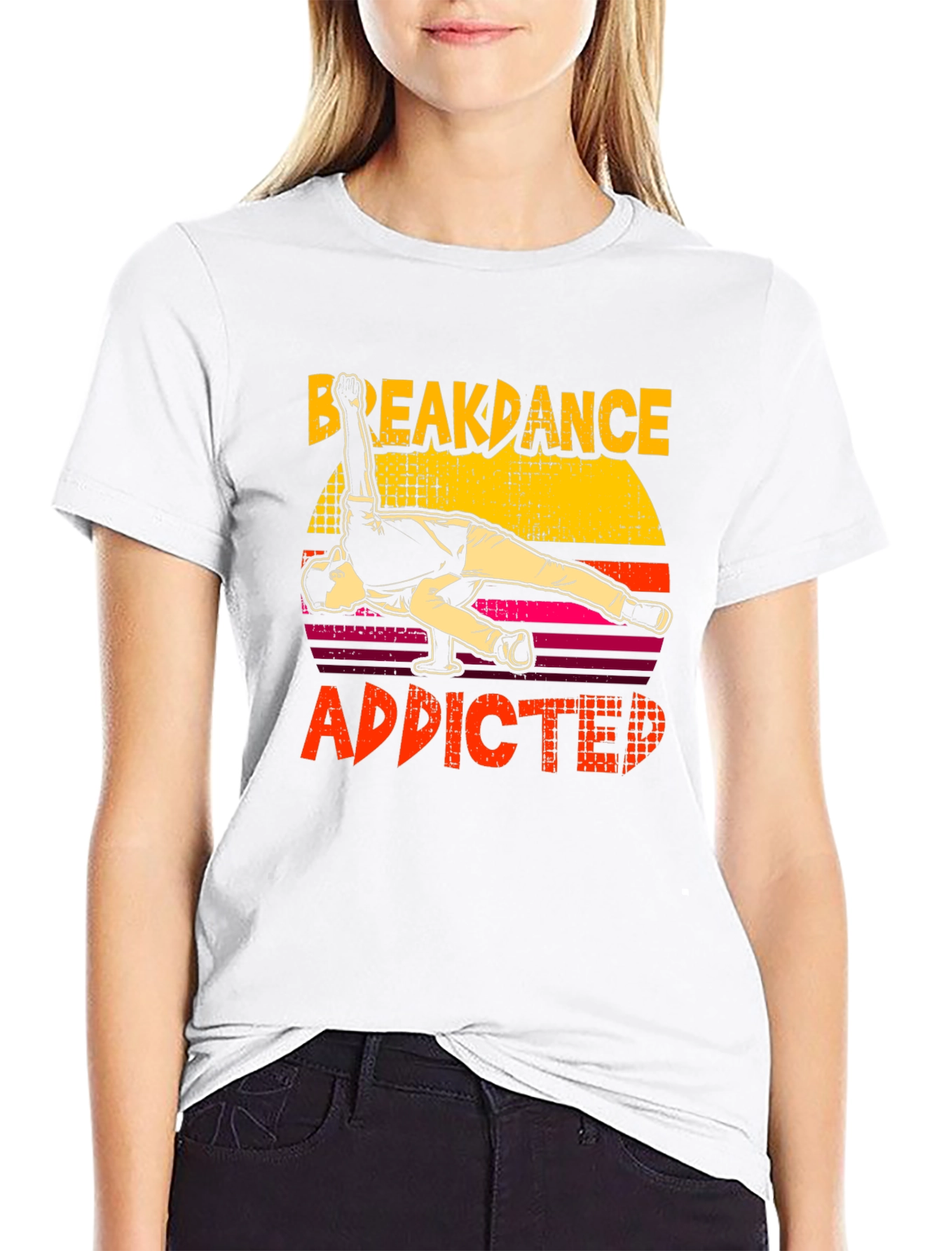 Breakdance Addicted Graphic Tee - Black Cotton