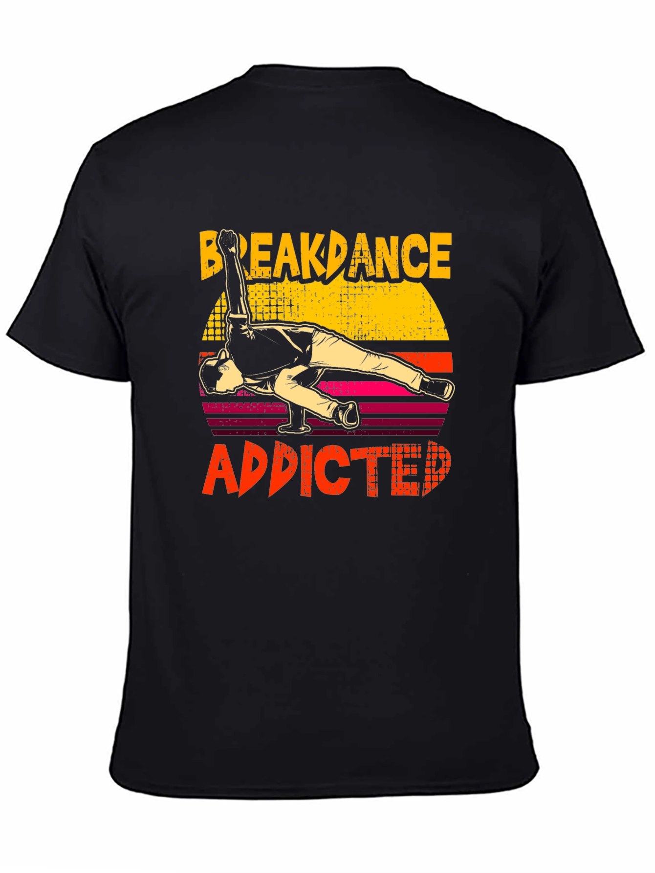 Breakdance Addicted Graphic Tee - Black Cotton