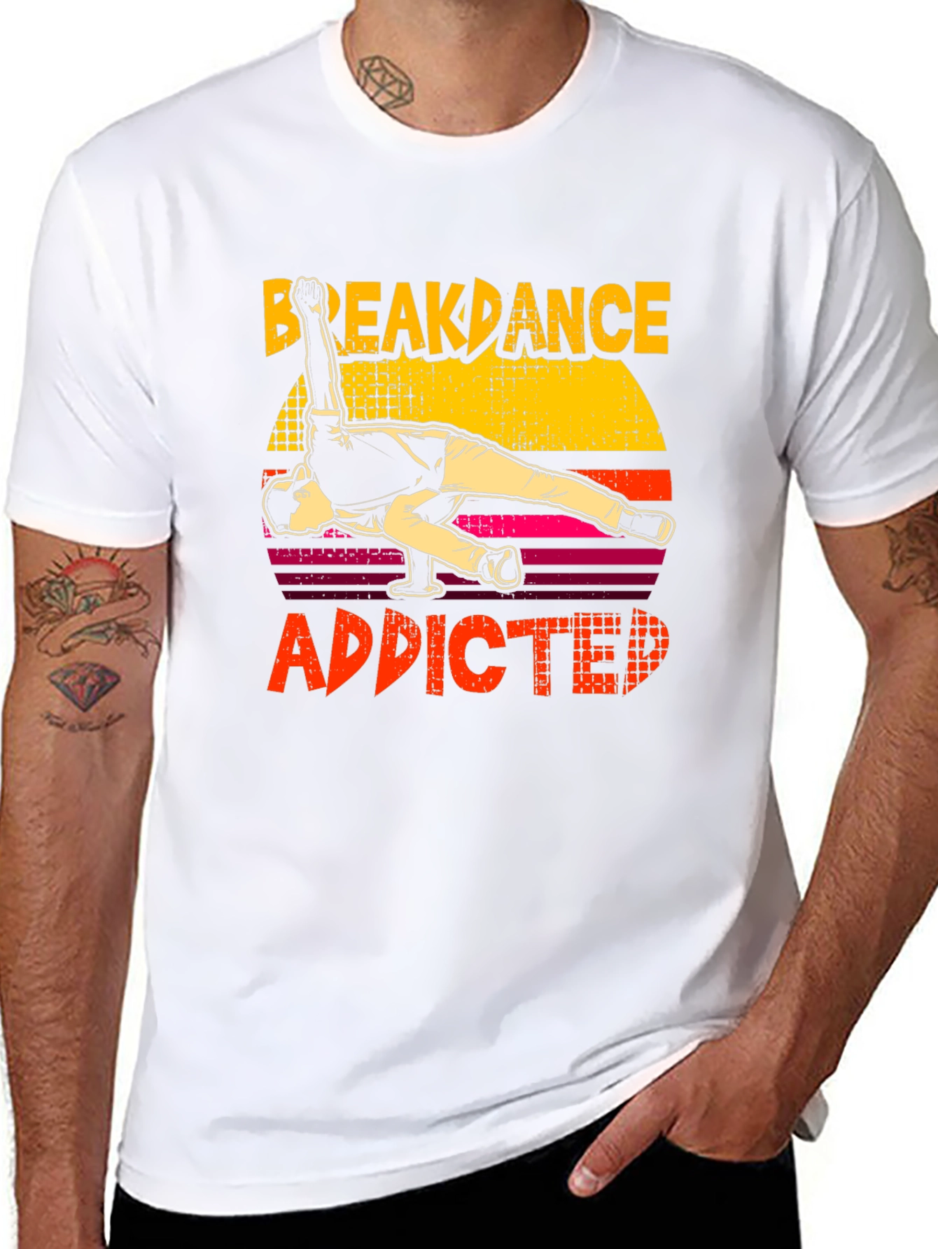 Breakdance Addicted Graphic Tee - Black Cotton