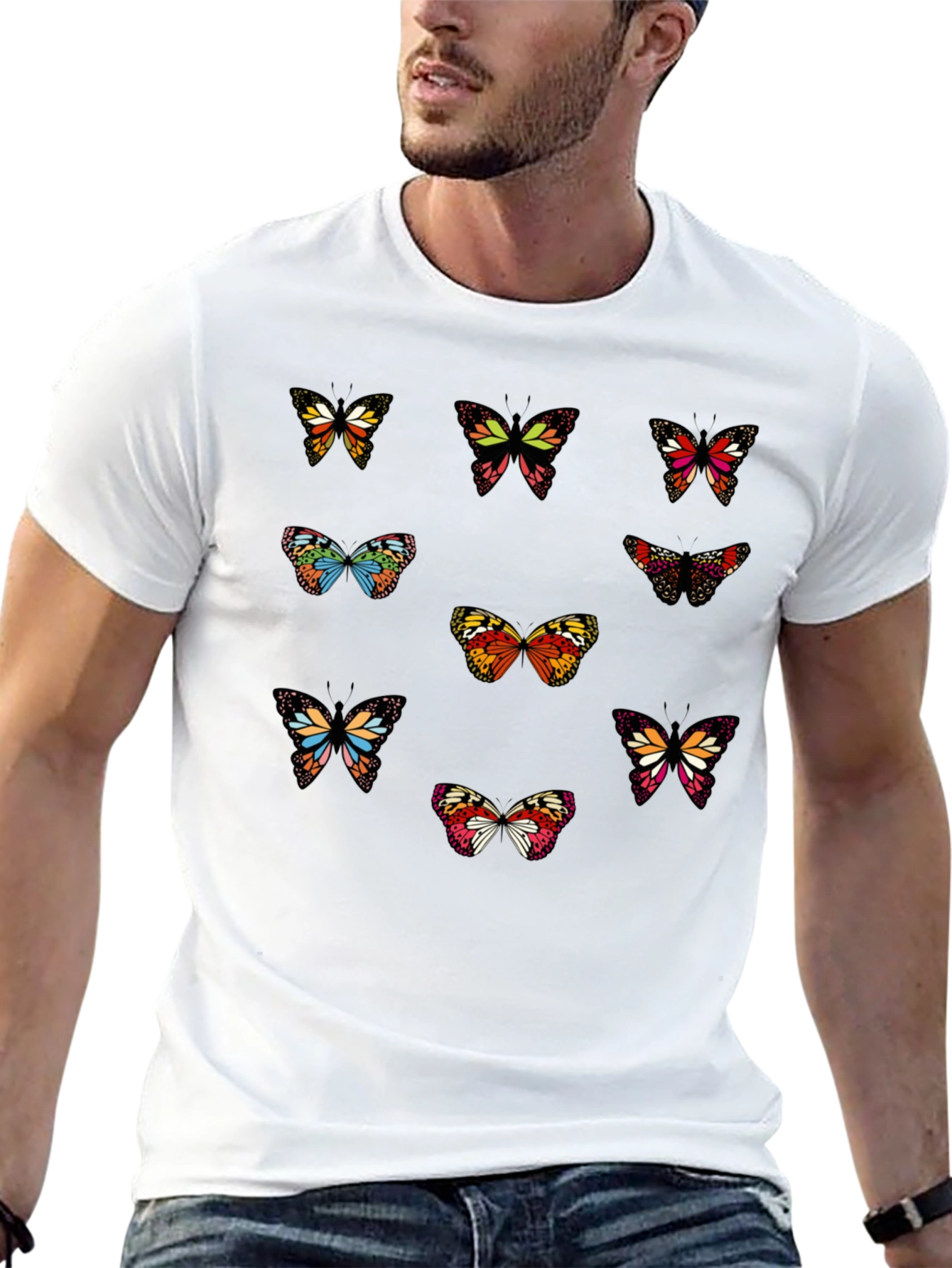 Butterfly Graphic Print T-Shirt