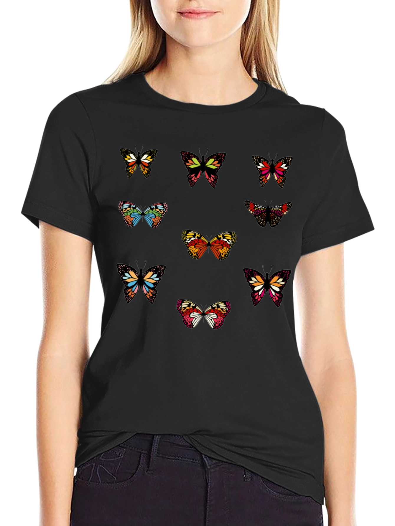 Butterfly Graphic Print T-Shirt