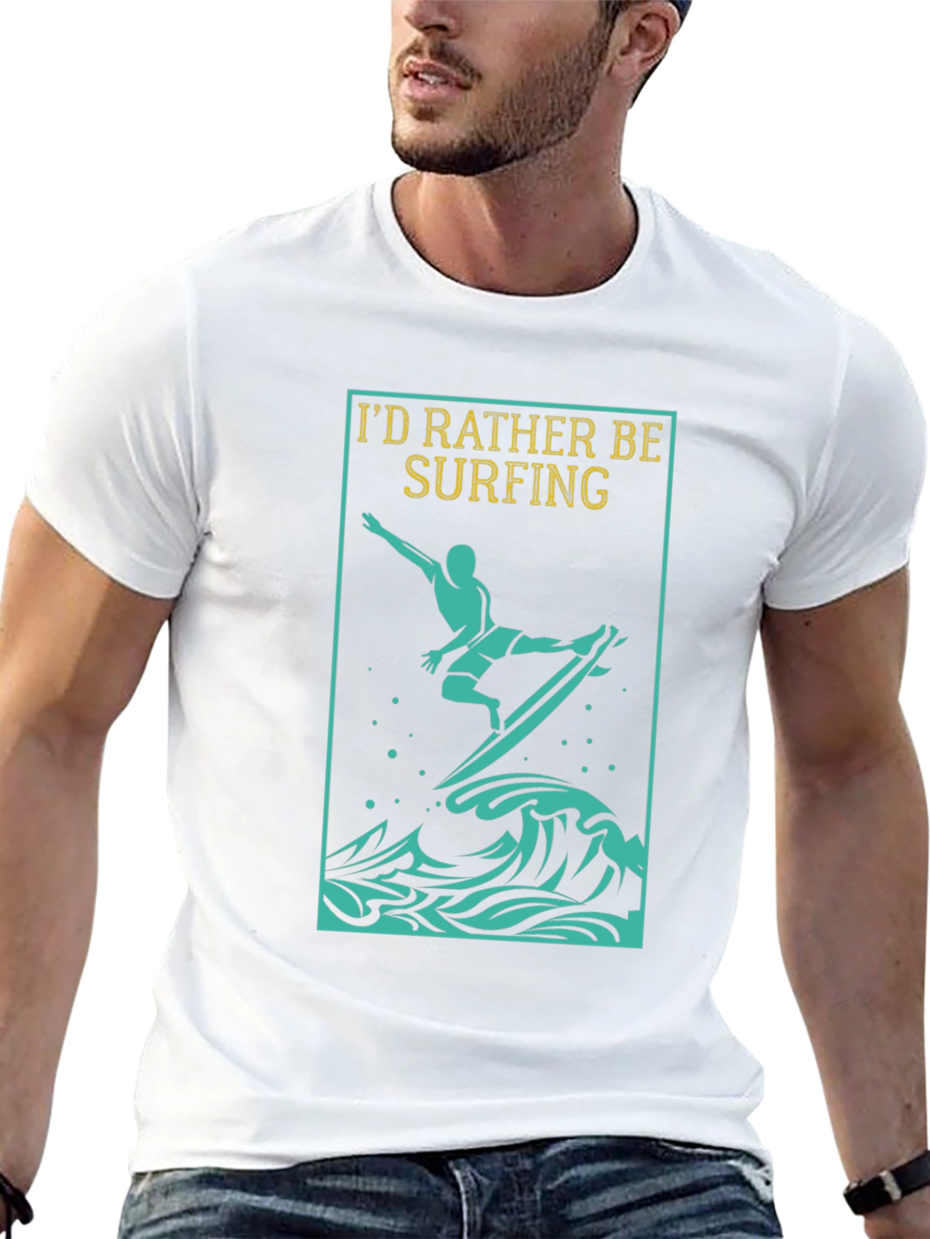 Id Rather Be Surfing Graphic Tee