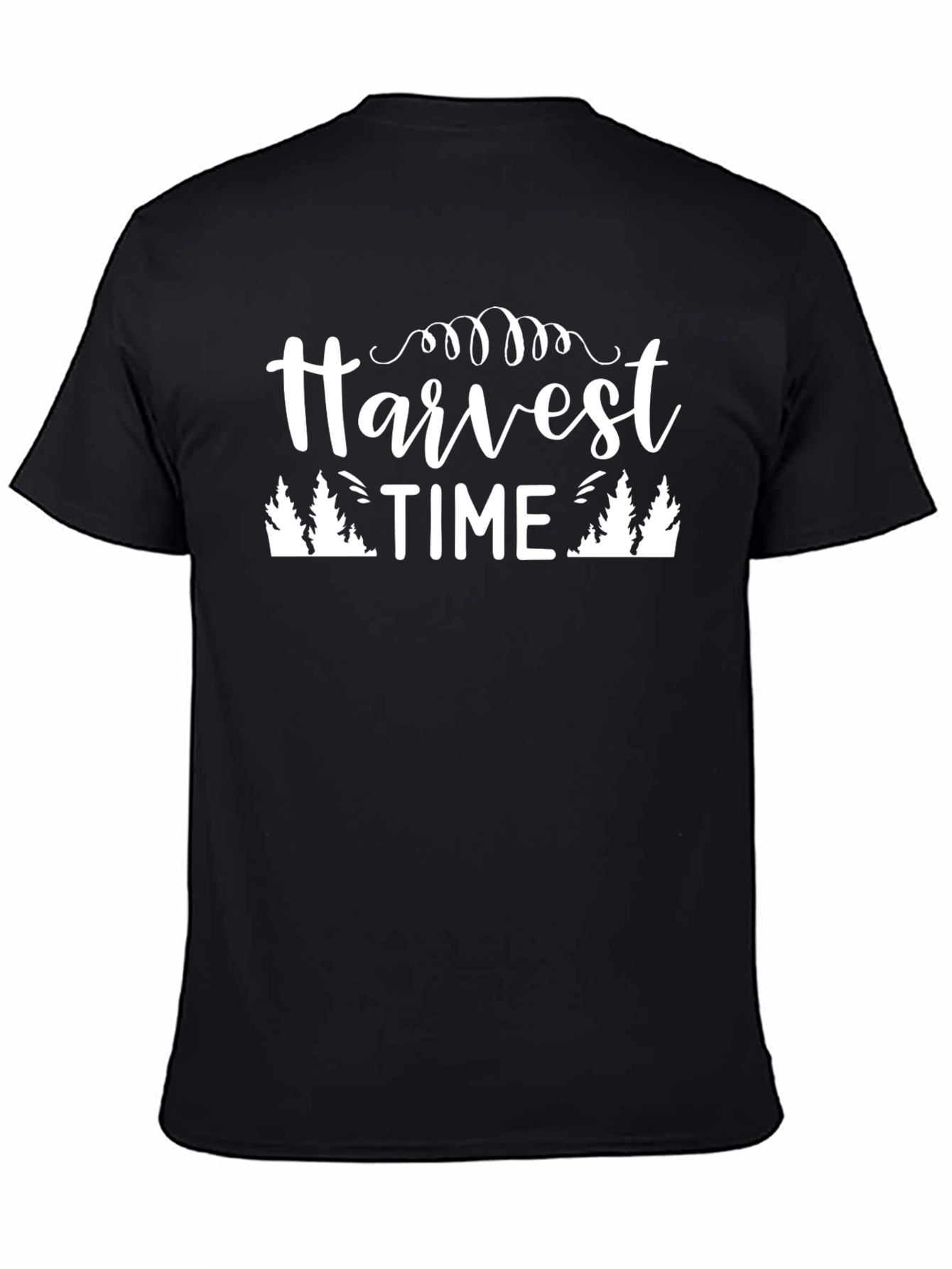 Harvest Time Graphic Tee - Black Cotton Comfort