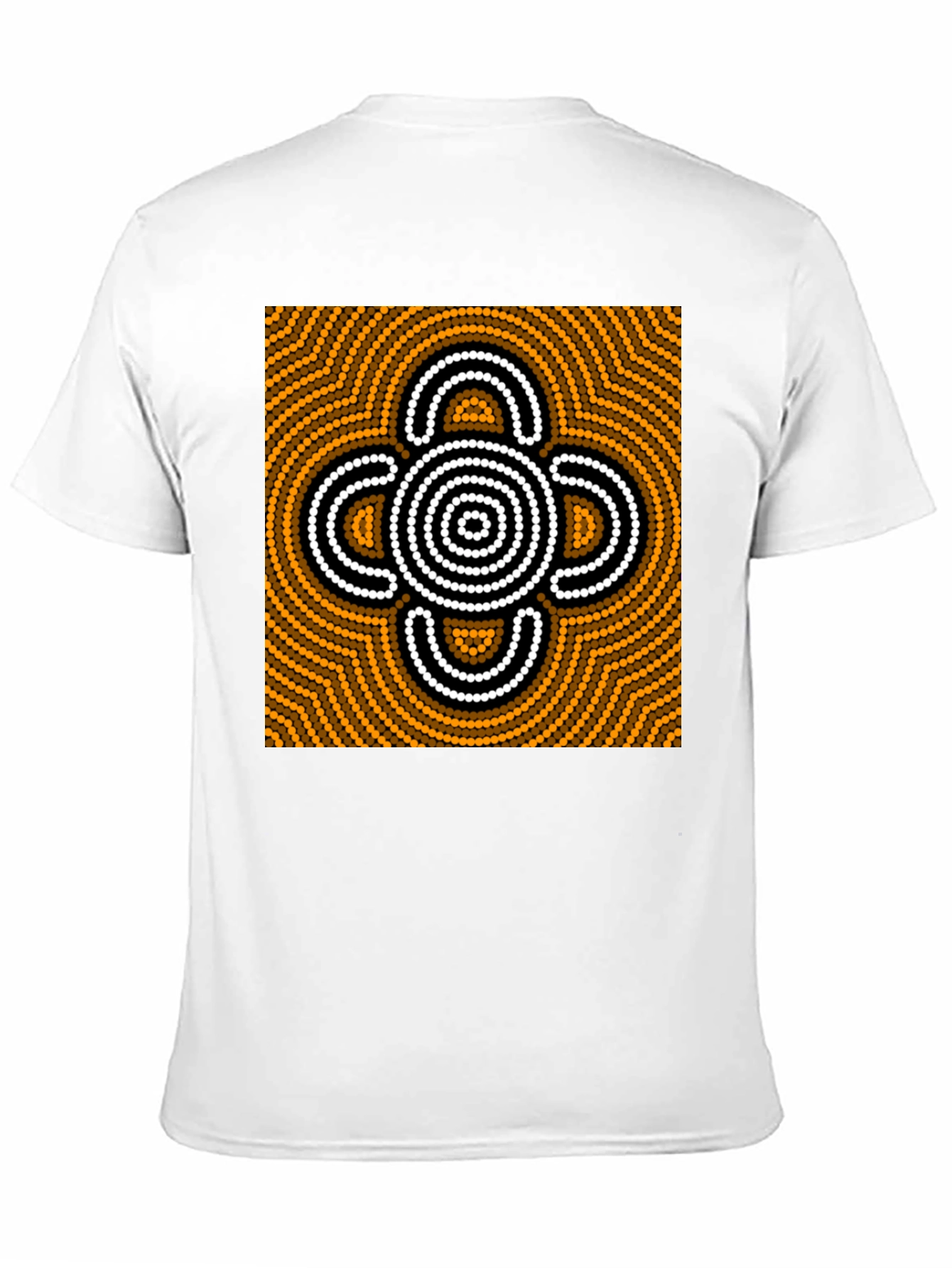 Abstract Graphic Print Black Cotton Tee