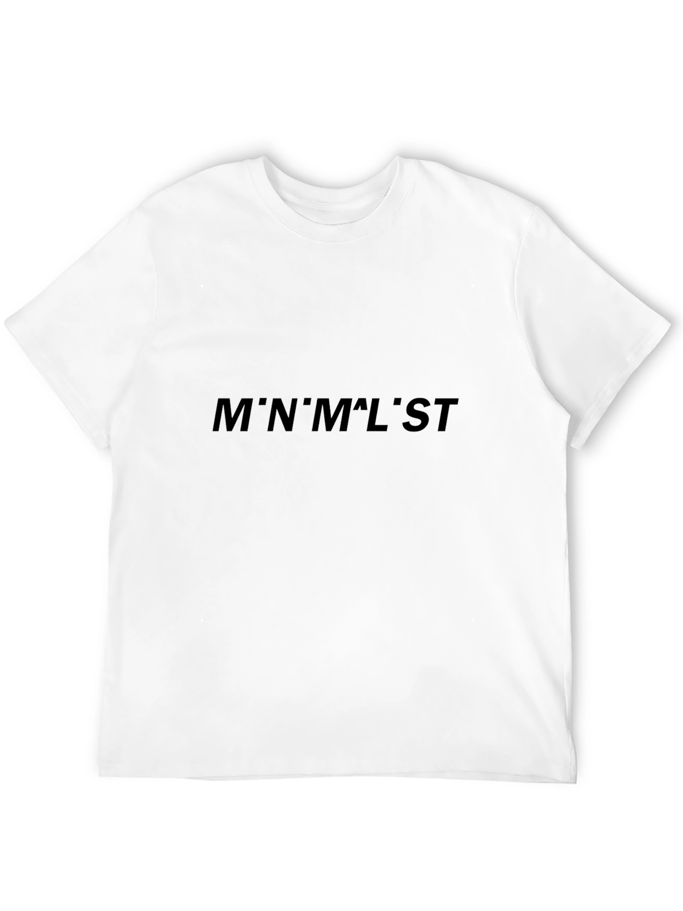 Minimalist Print Black T-Shirt