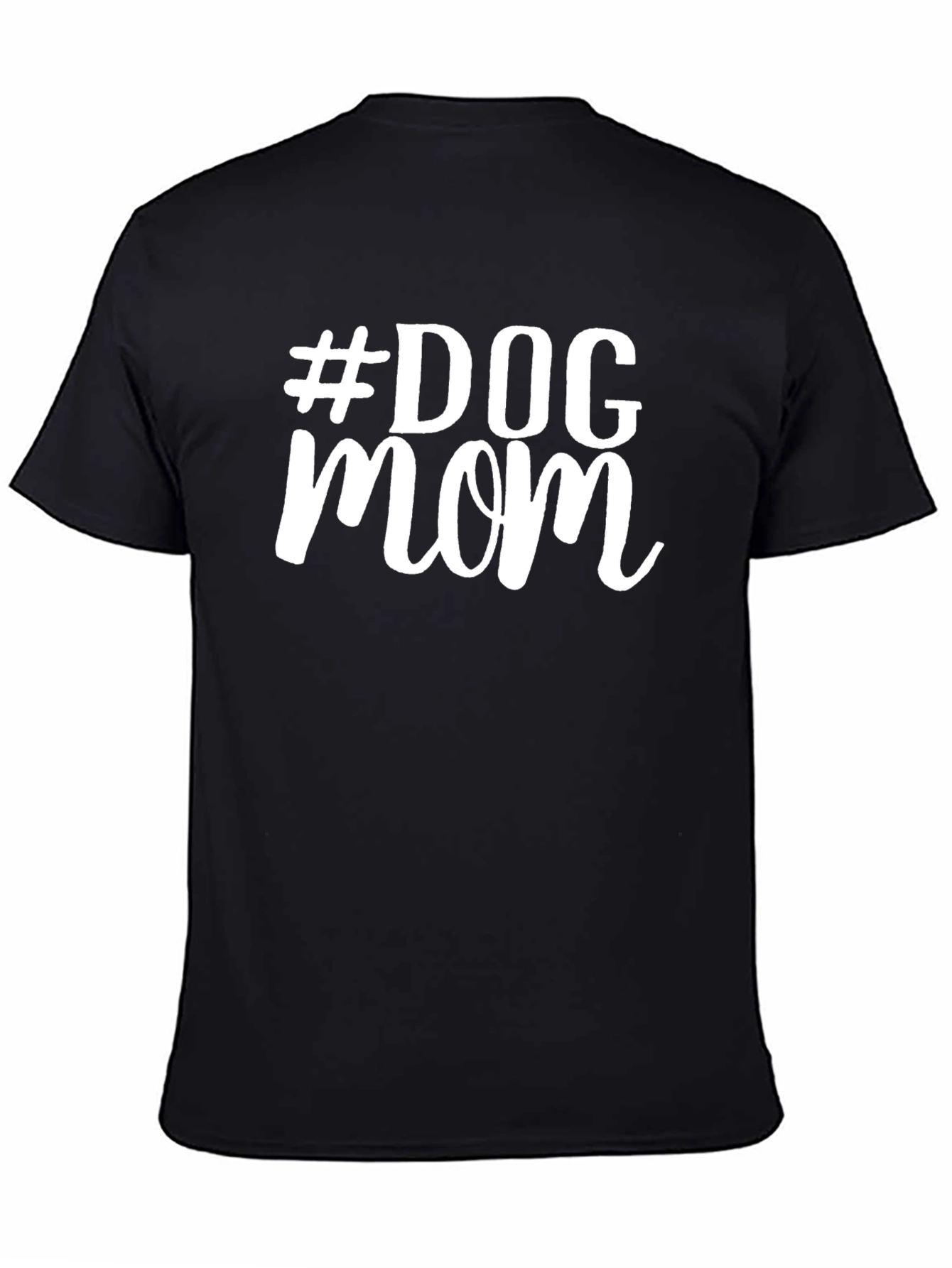 #Dog Mom Black T-Shirt - Stylish Pet Lover Apparel