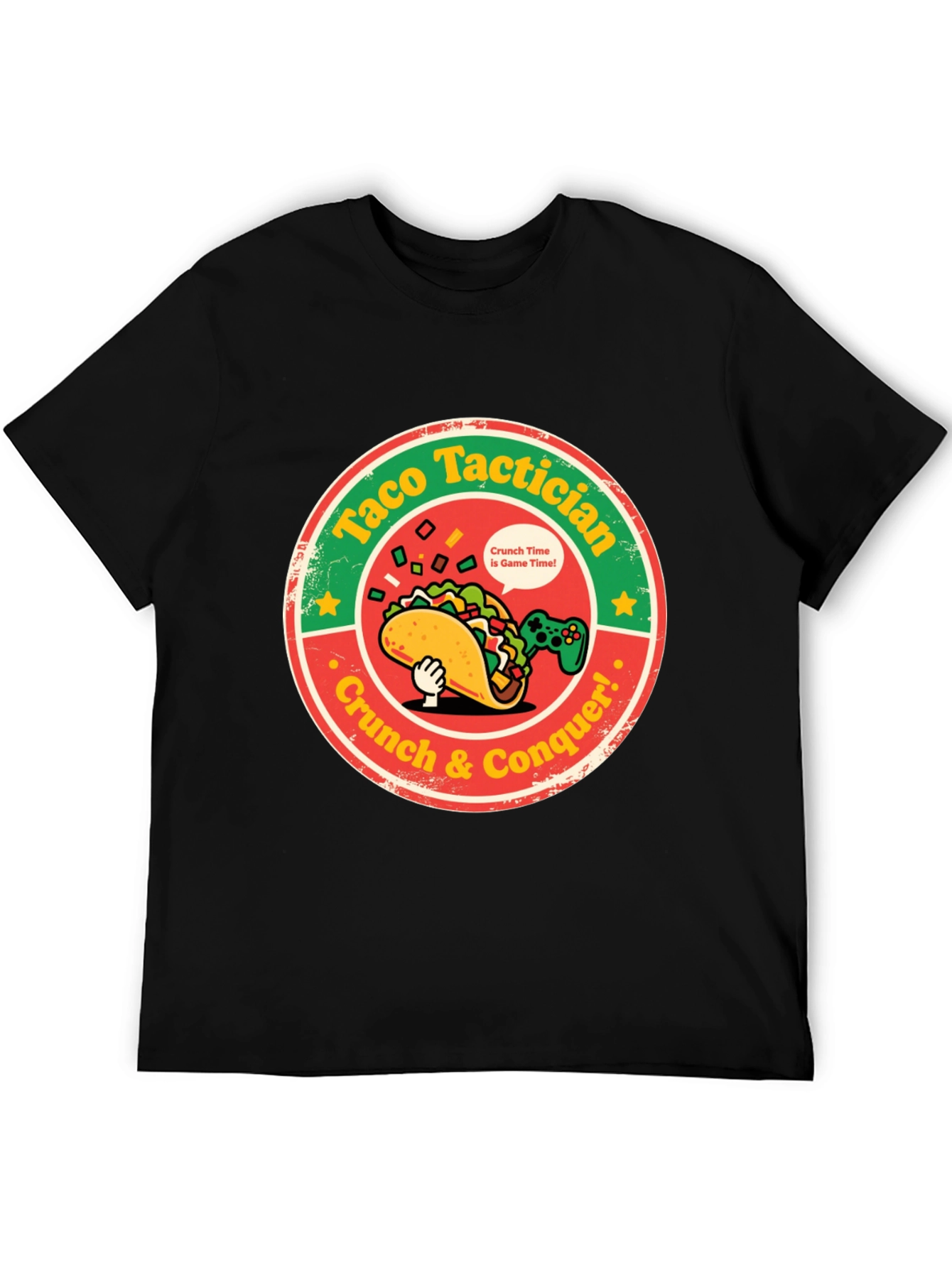 Taco Tactician T-Shirt: Crunch & Conquer!