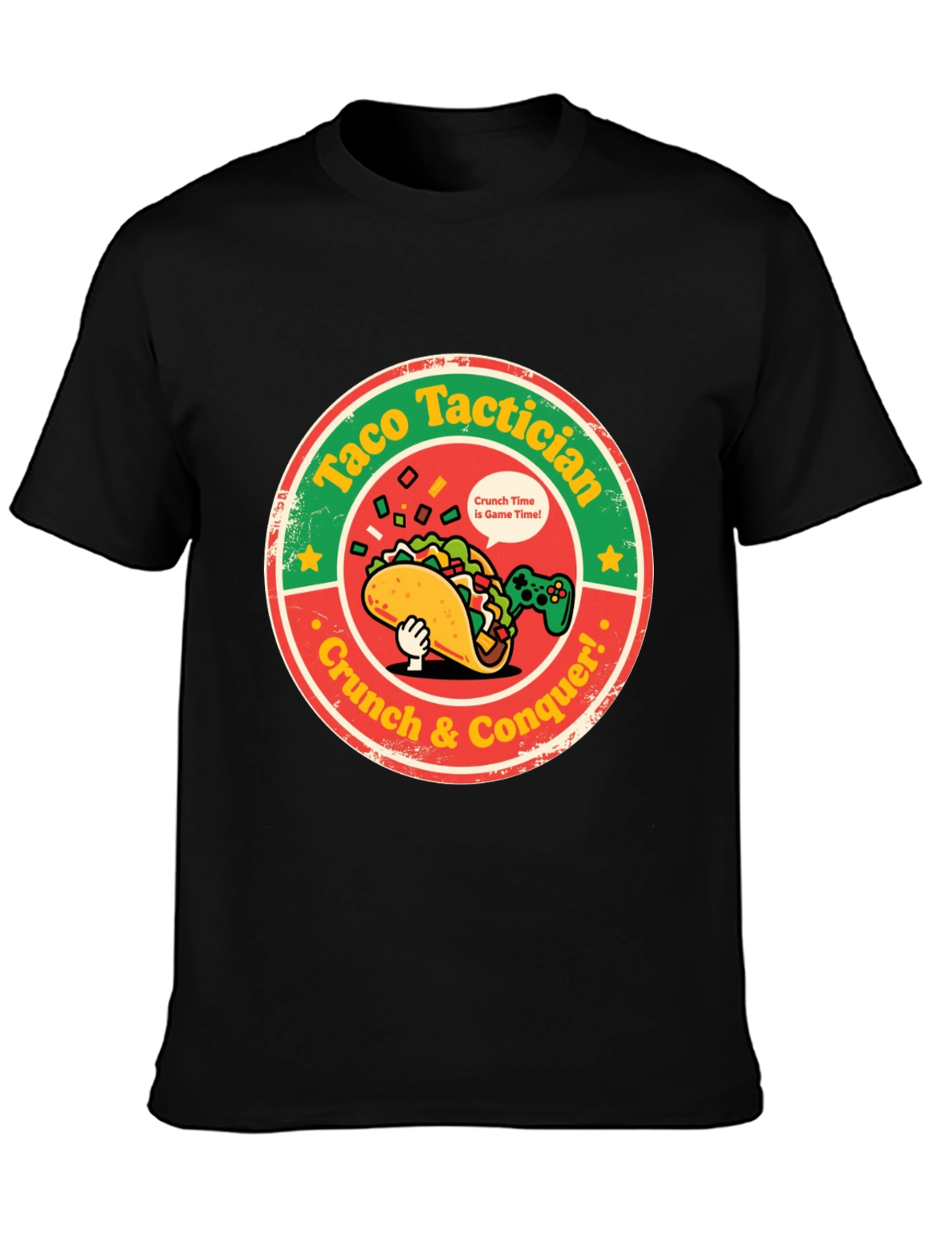 Taco Tactician T-Shirt: Crunch & Conquer!