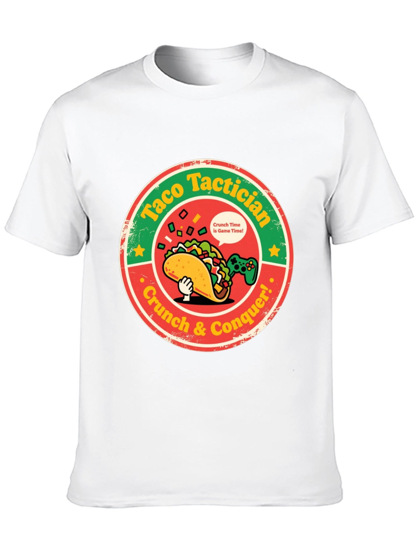 Taco Tactician T-Shirt: Crunch & Conquer!