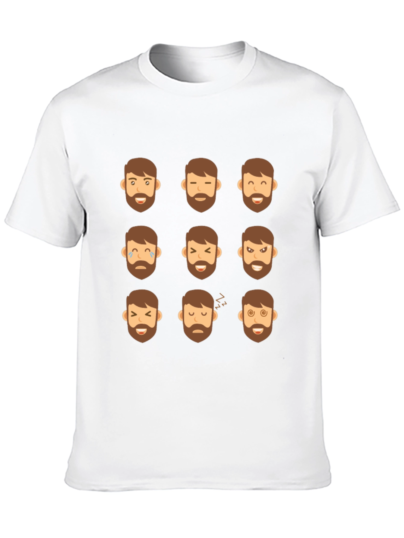 Emoji Beard Expressions T-Shirt - Black