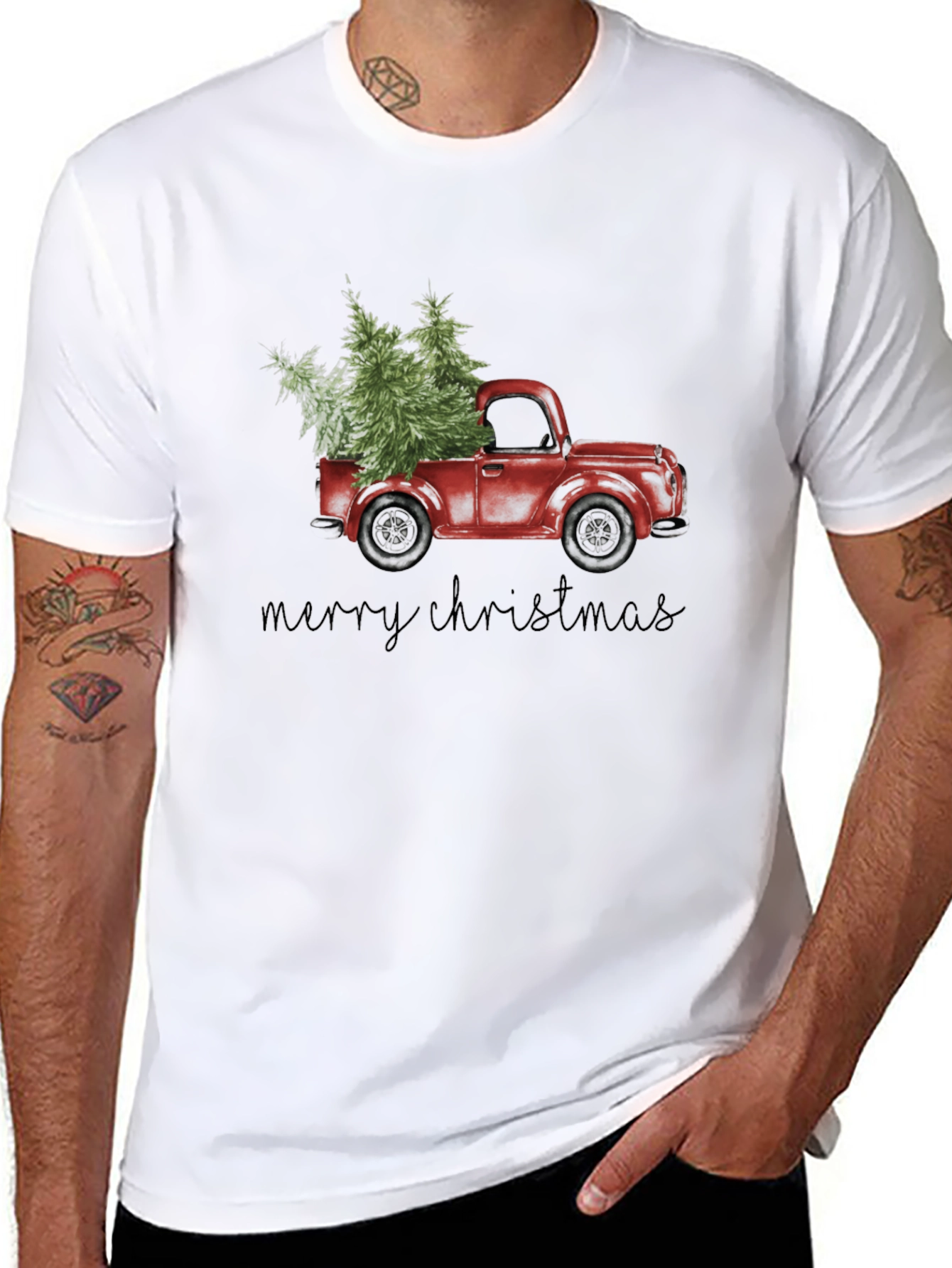 Merry Christmas Truck Graphic Tee