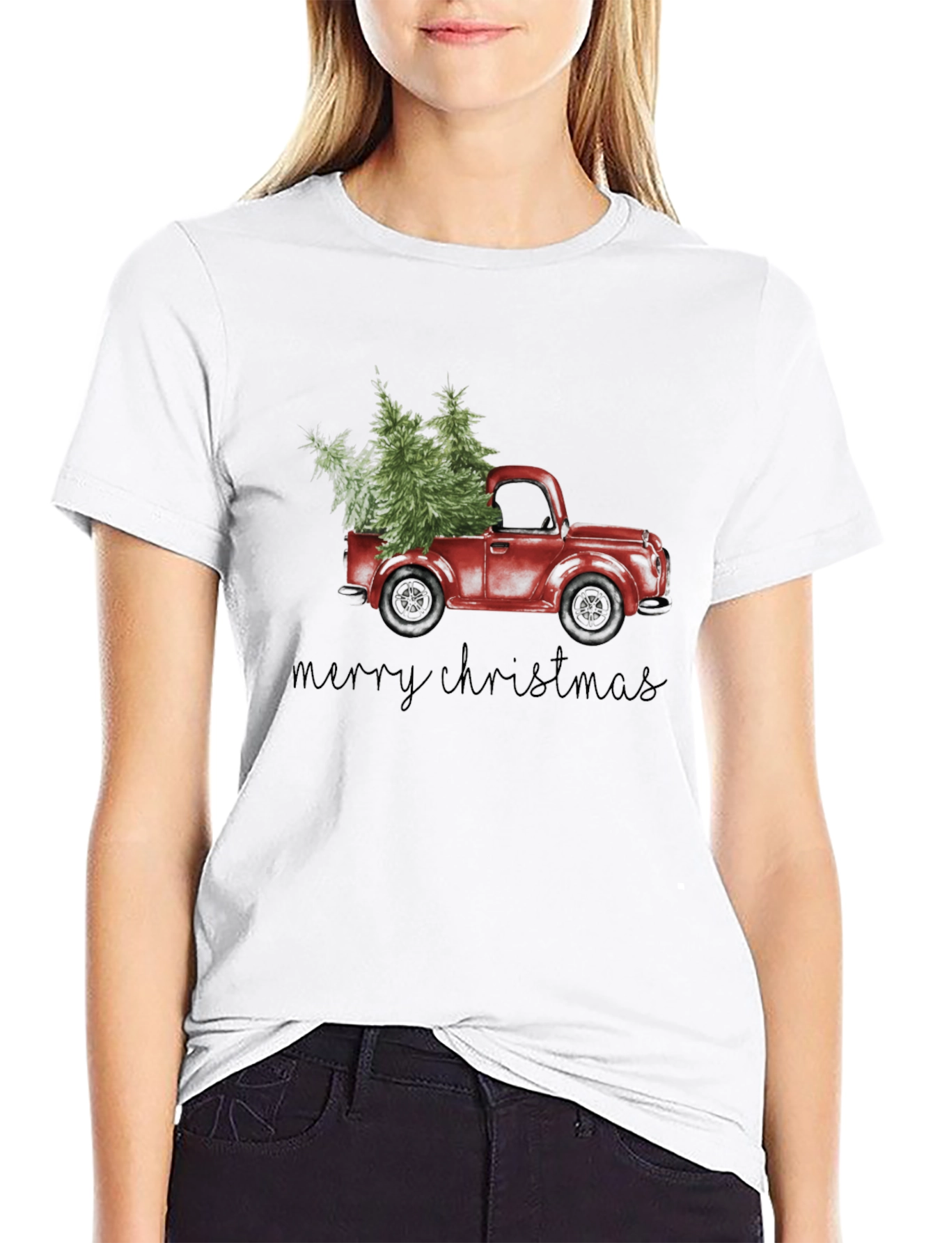 Merry Christmas Truck Graphic Tee