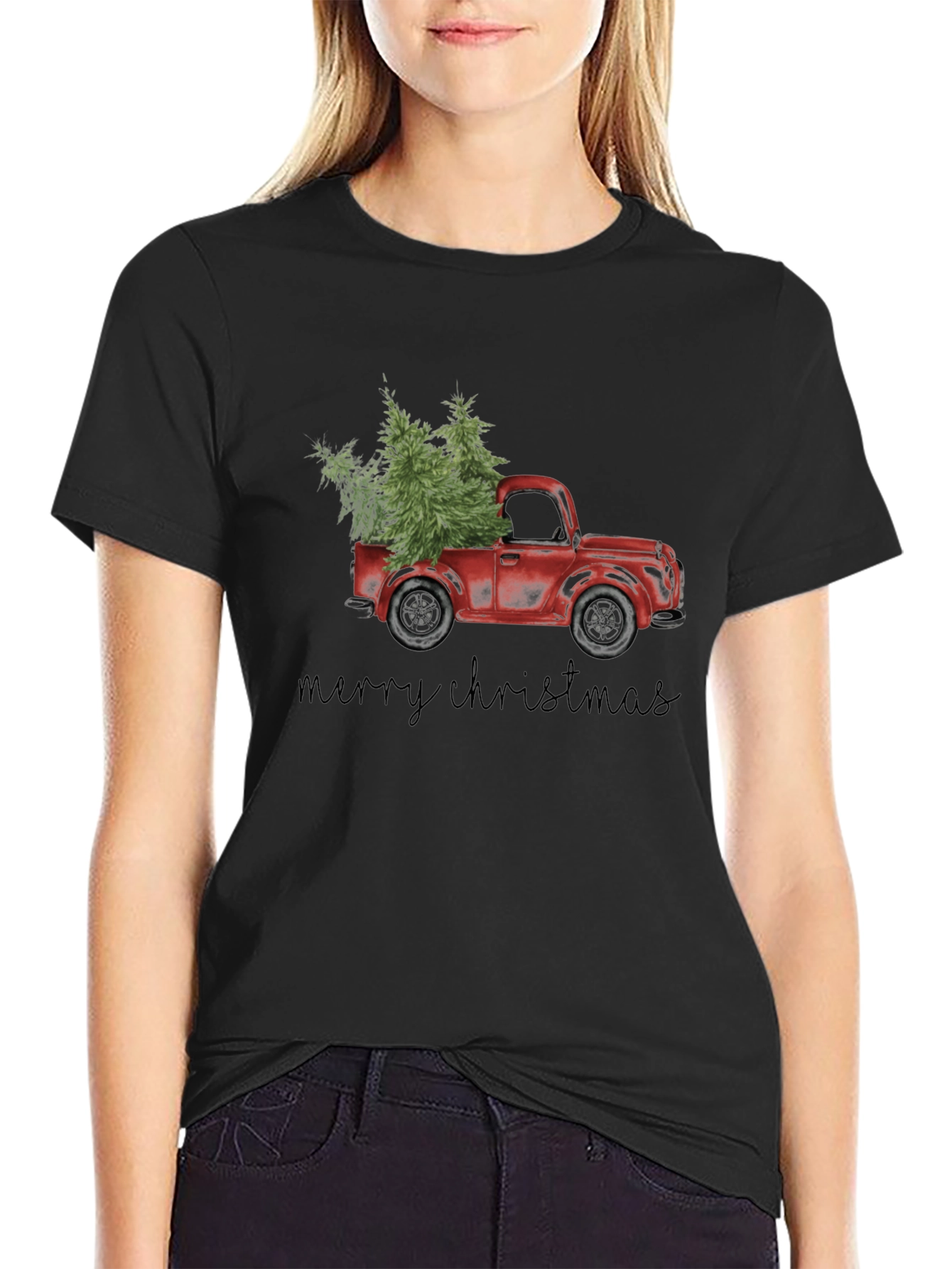 Merry Christmas Truck Graphic Tee
