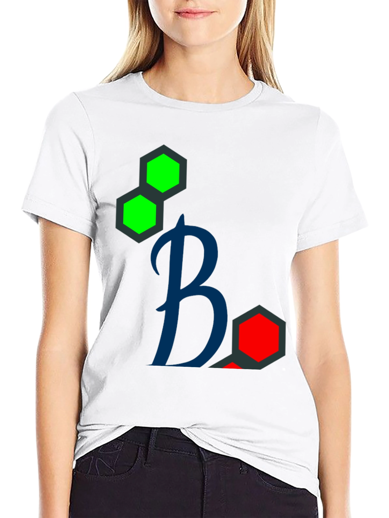 Geometric Design Black T-Shirt