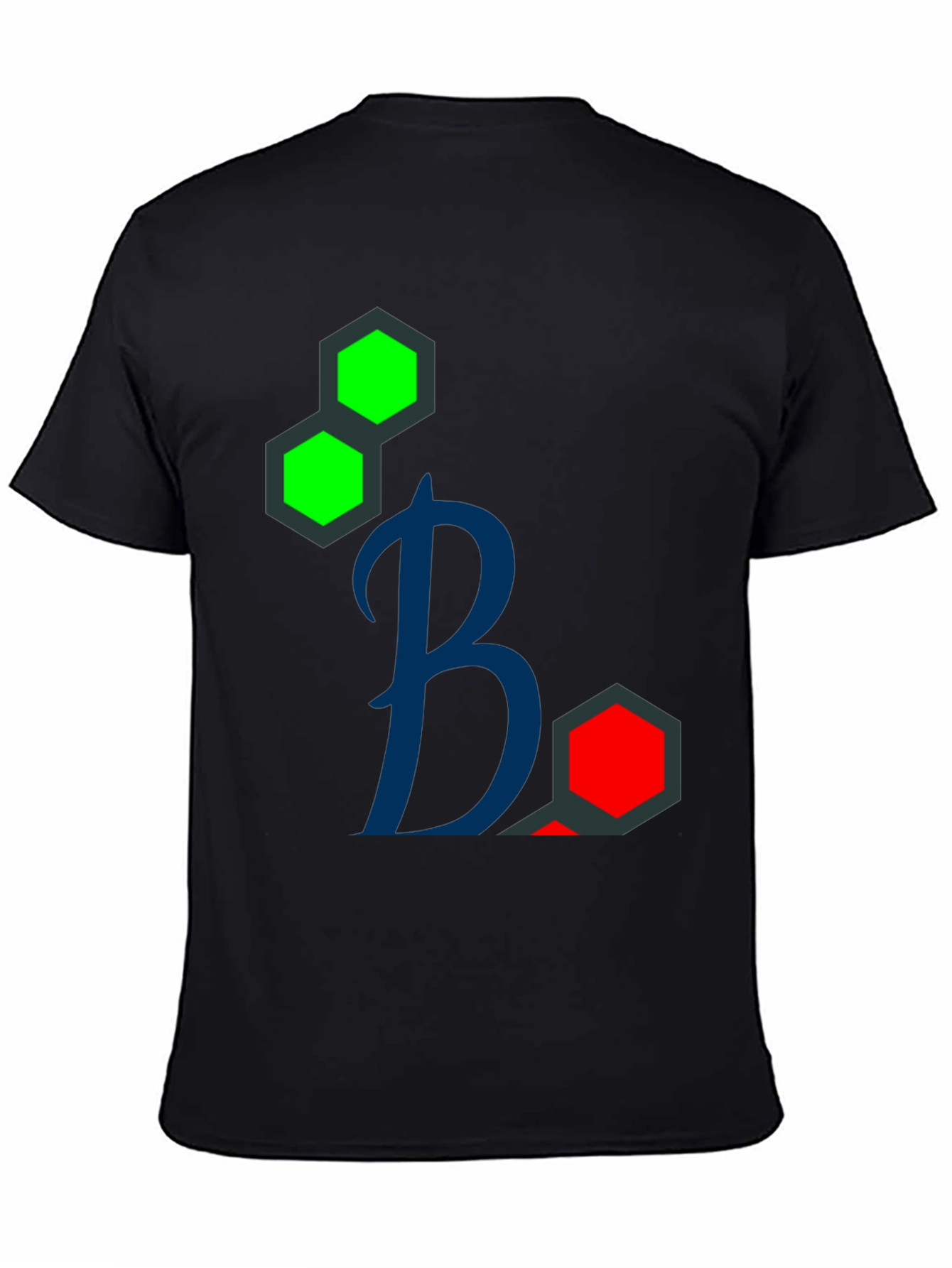 Geometric Design Black T-Shirt
