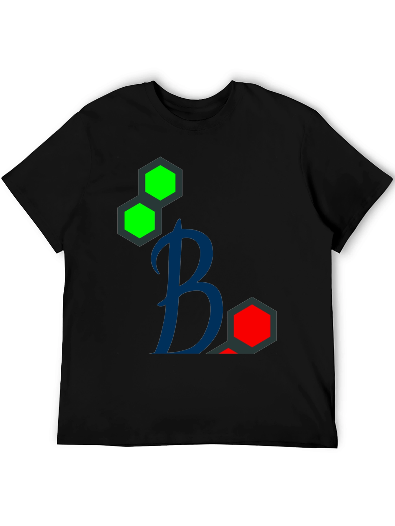 Geometric Design Black T-Shirt