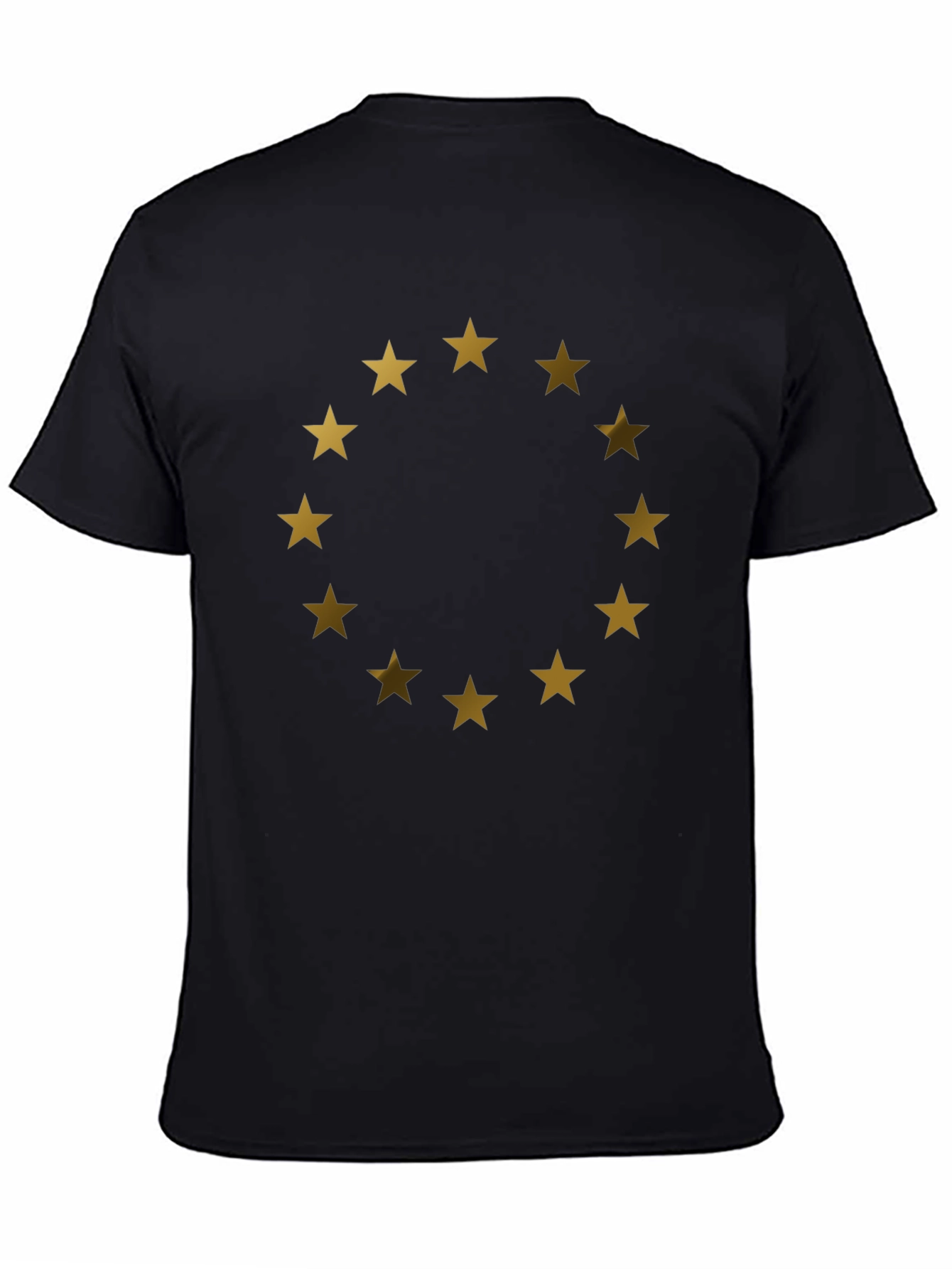 EU Stars Graphic T-Shirt - Black Cotton Tee