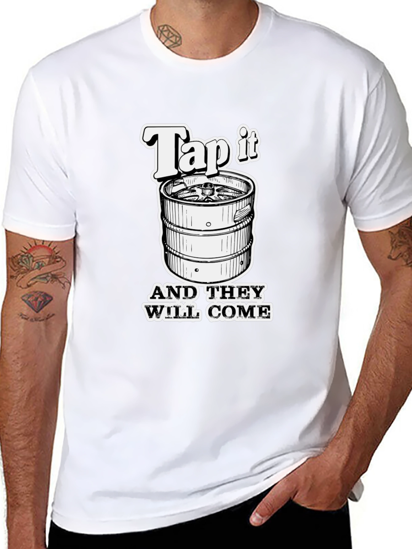 Tap It Funny Beer Keg T-Shirt