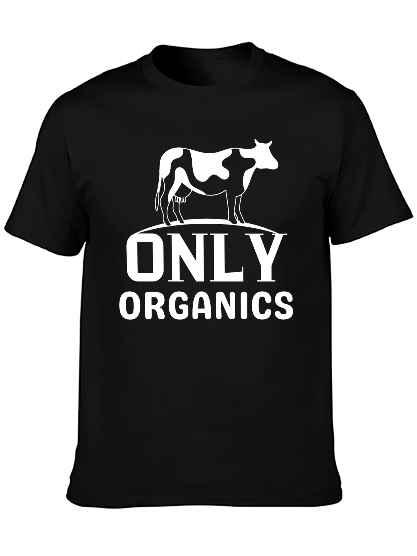 Only Organics Cow T-Shirt - Black