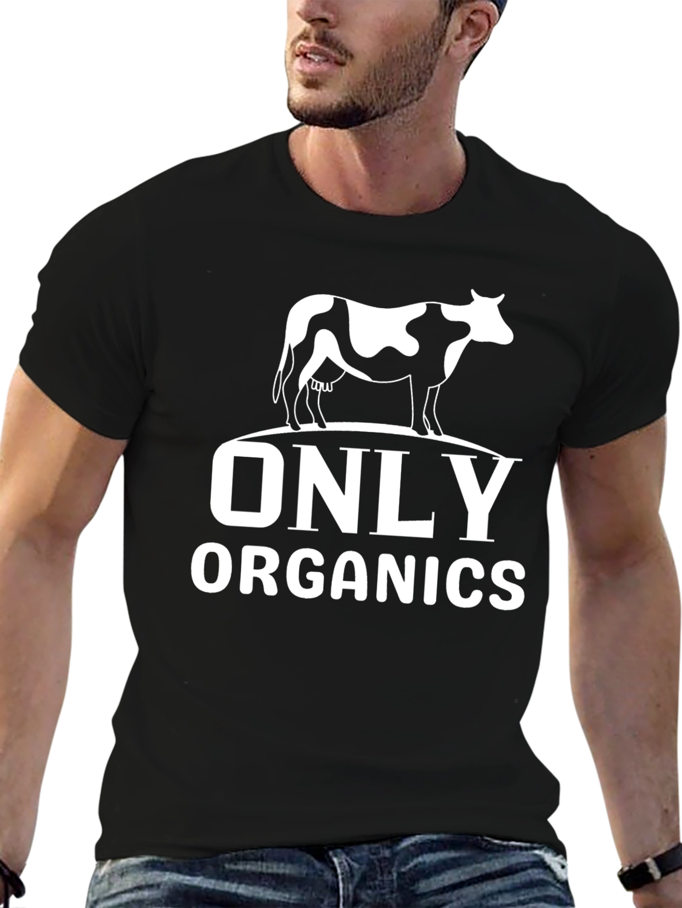 Only Organics Cow T-Shirt - Black