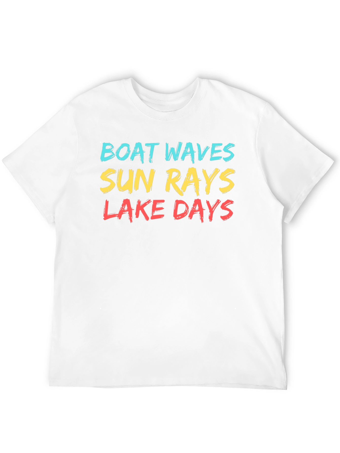 Boat Waves Sun Rays Lake Days T-Shirt