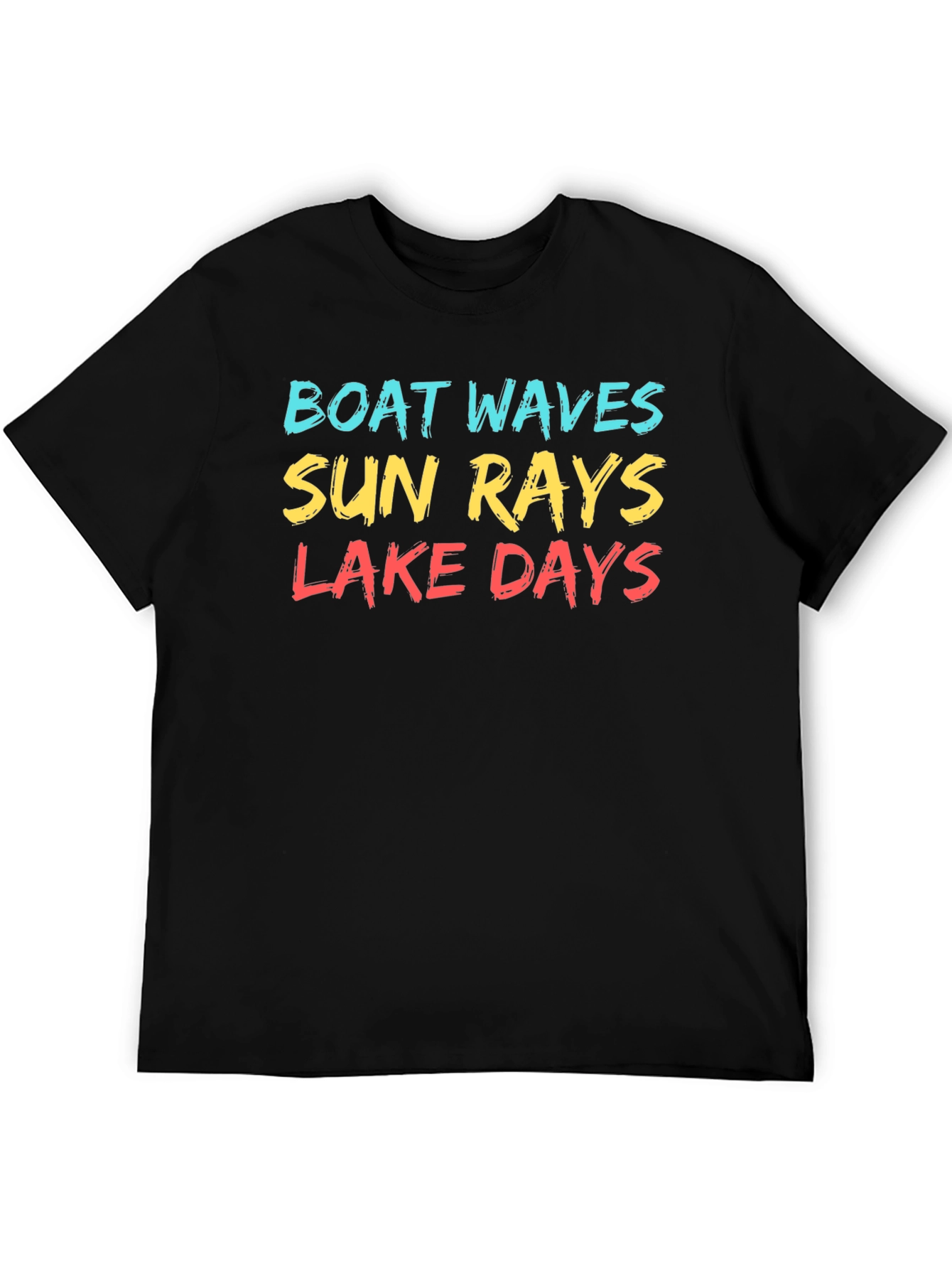 Boat Waves Sun Rays Lake Days T-Shirt