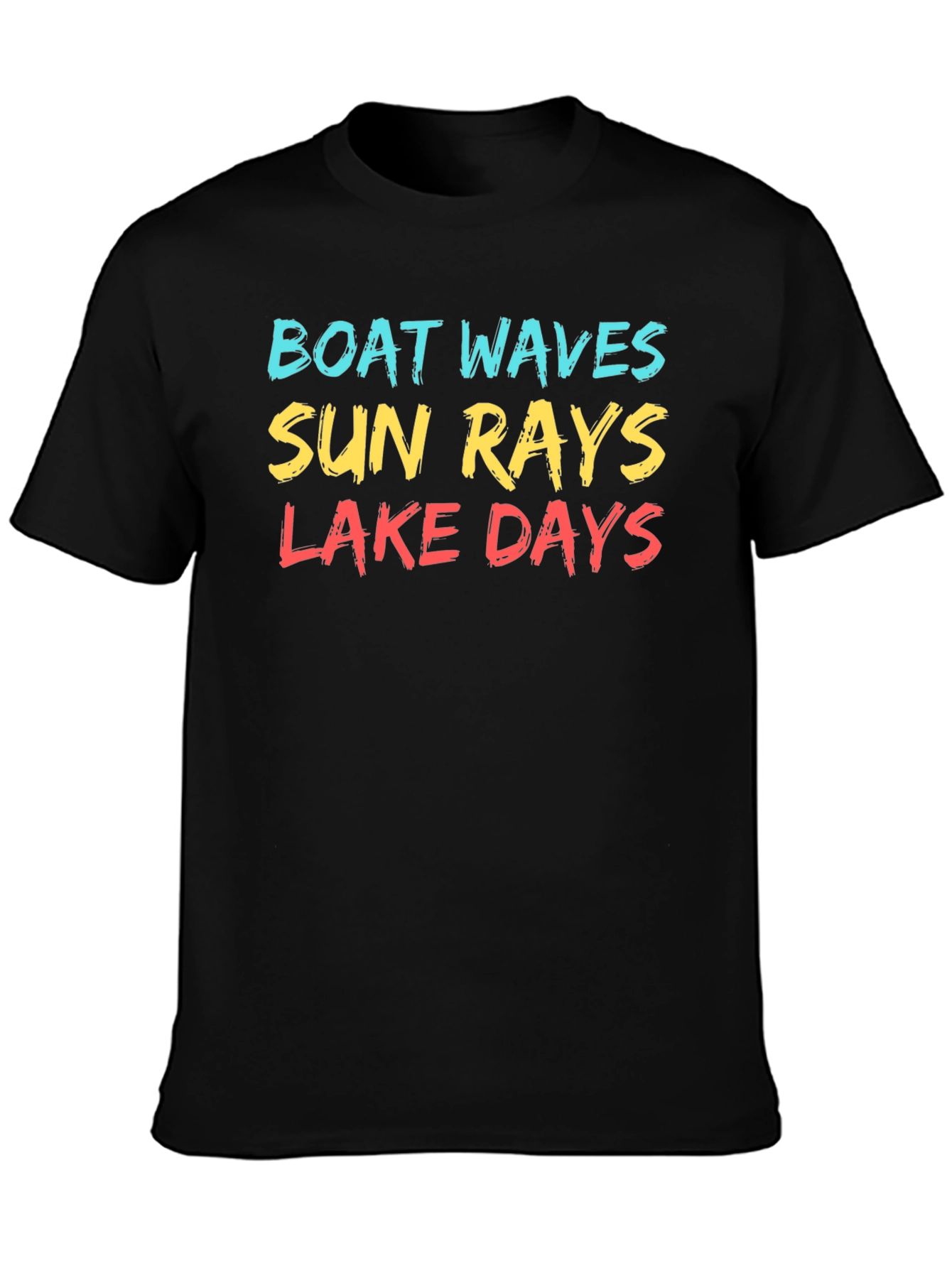 Boat Waves Sun Rays Lake Days T-Shirt