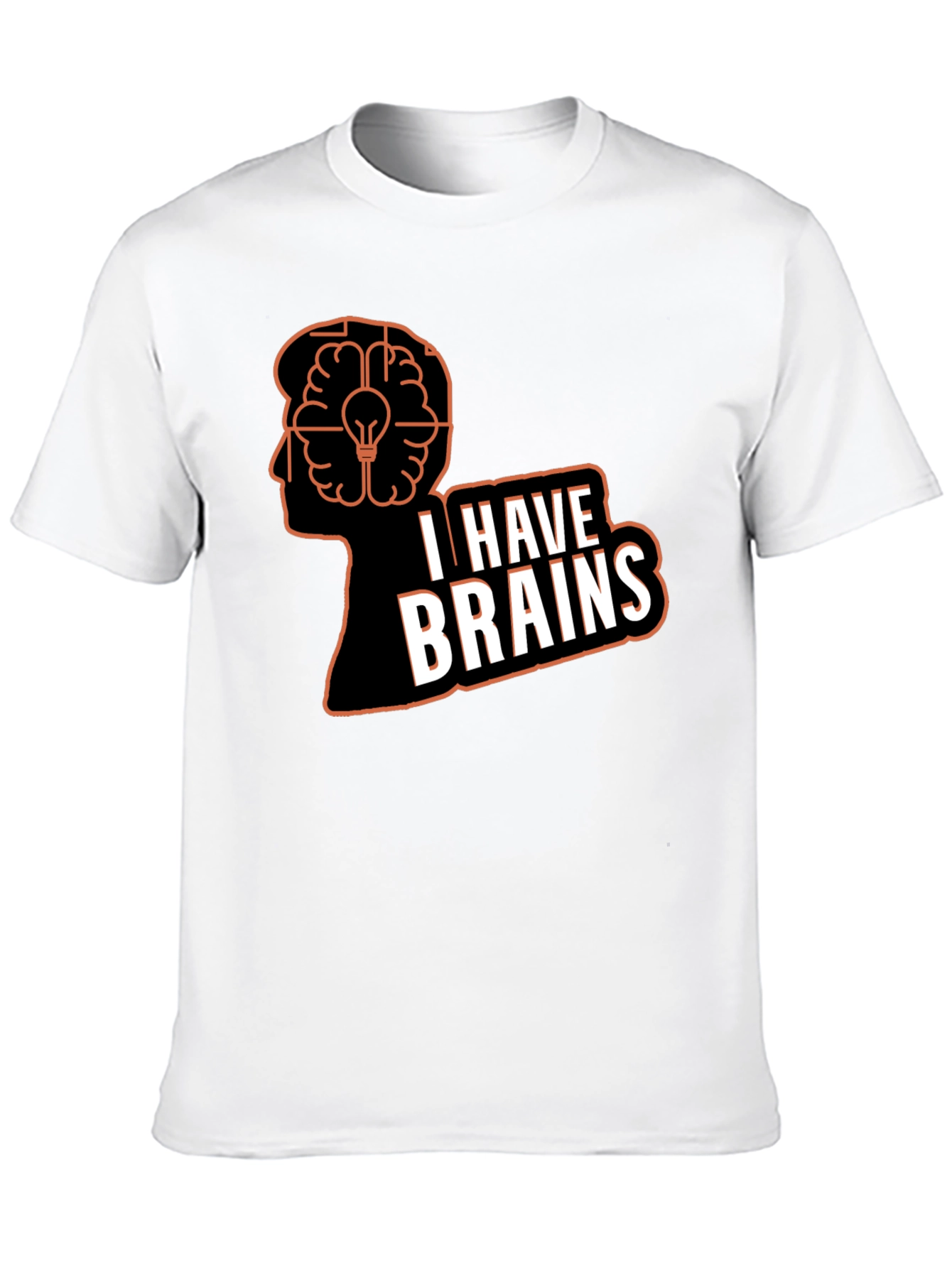 I Have Brains Graphic T-Shirt - Black