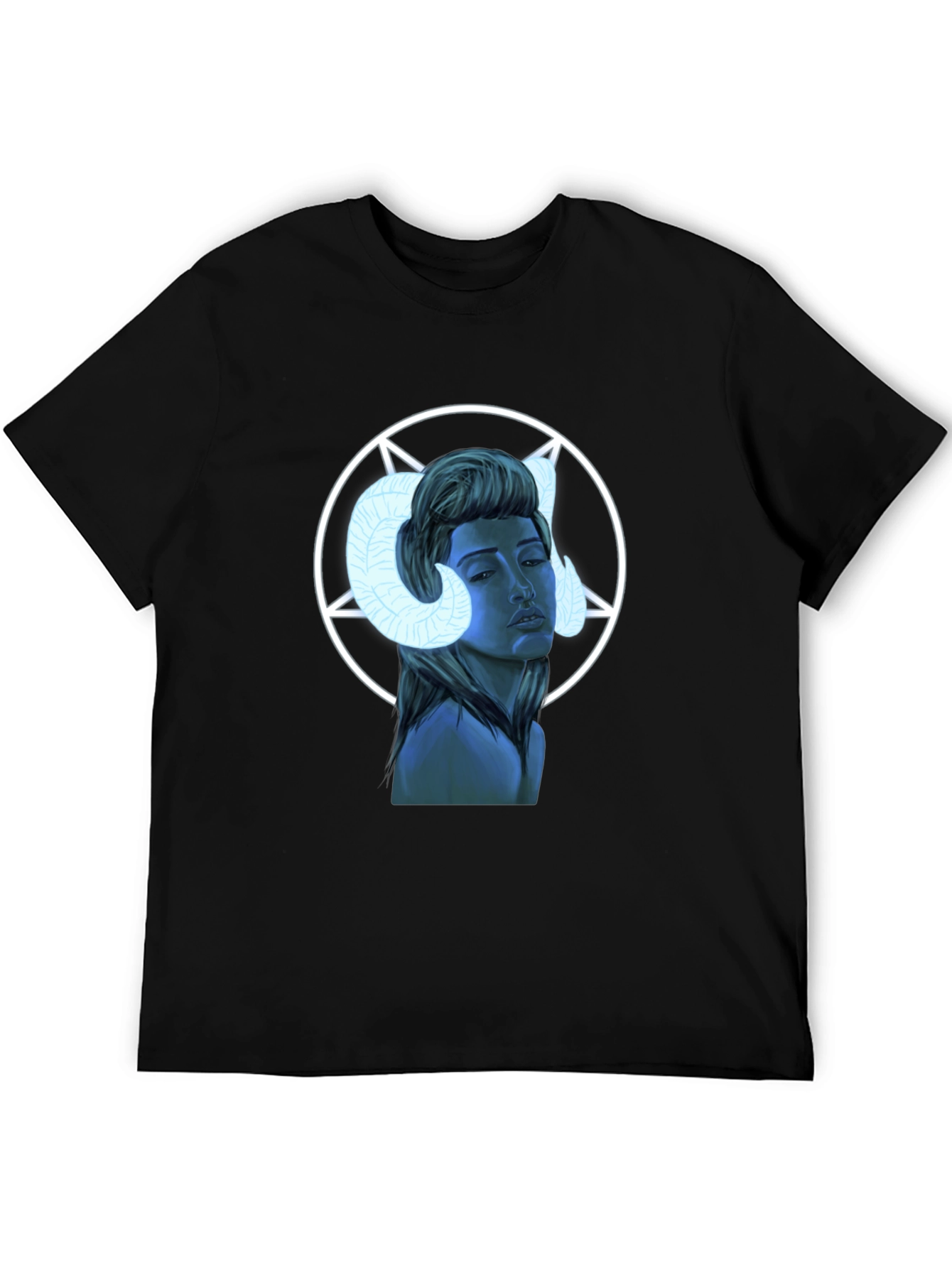 Graphic T-Shirt - Ram Horned Woman Design