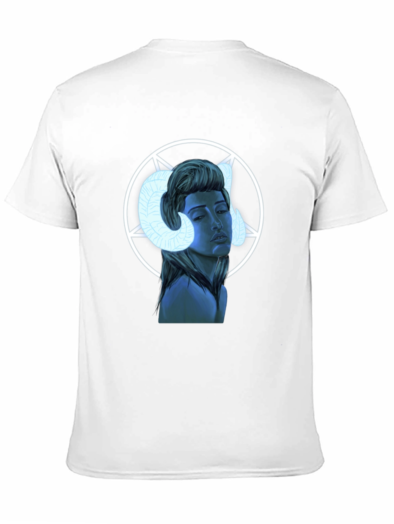 Graphic T-Shirt - Ram Horned Woman Design