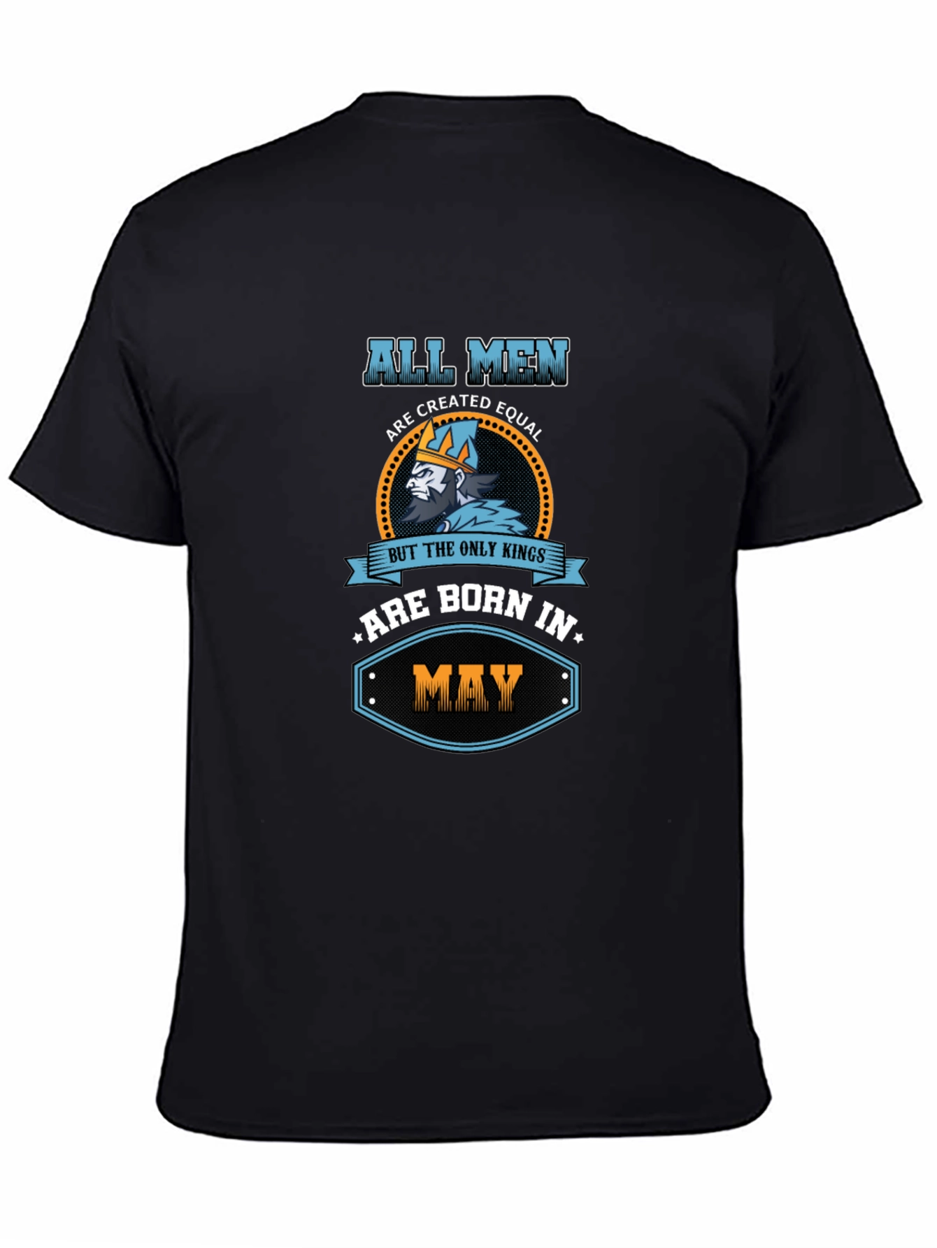 Mens Born in May Graphic Tee - Black