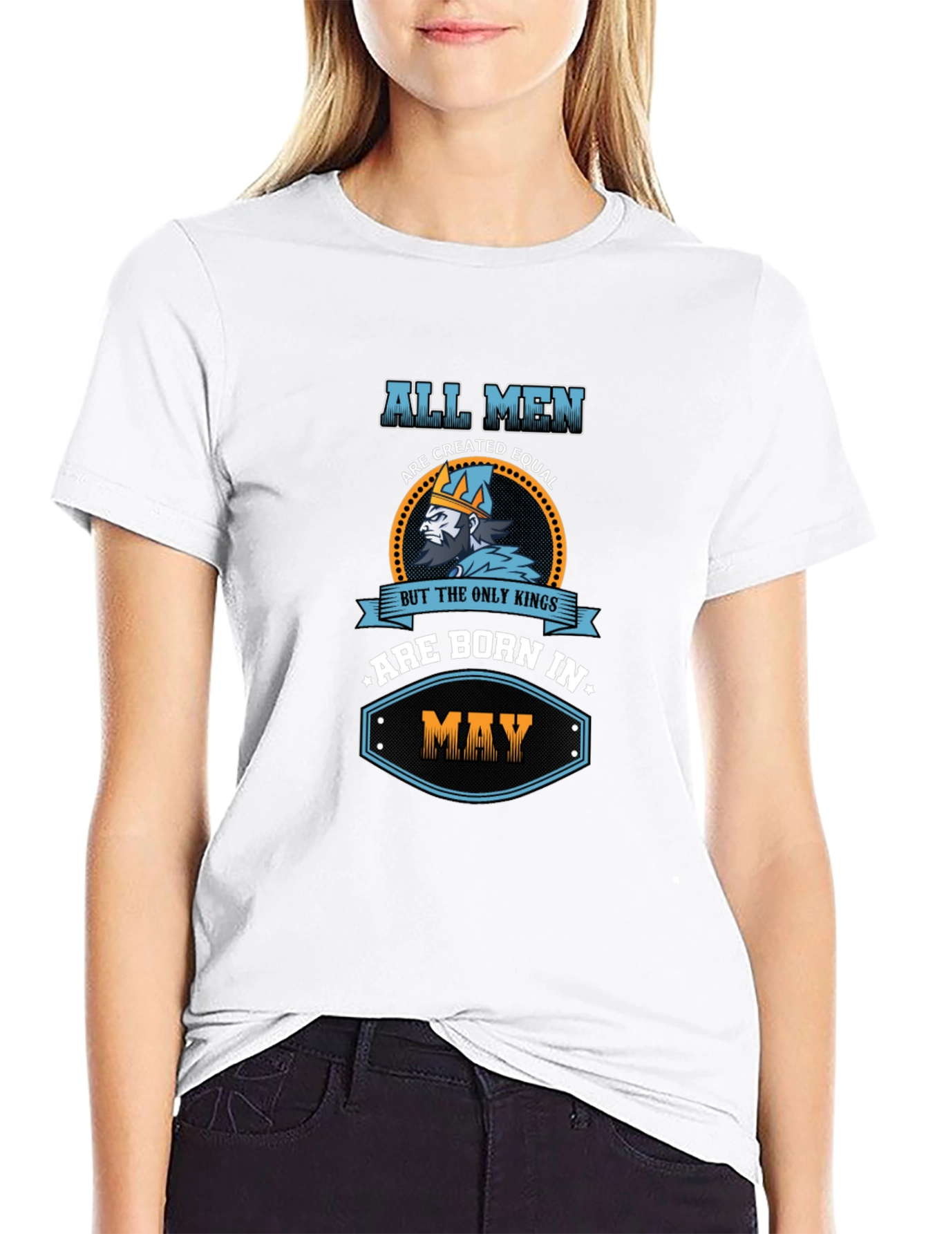 Mens Born in May Graphic Tee - Black