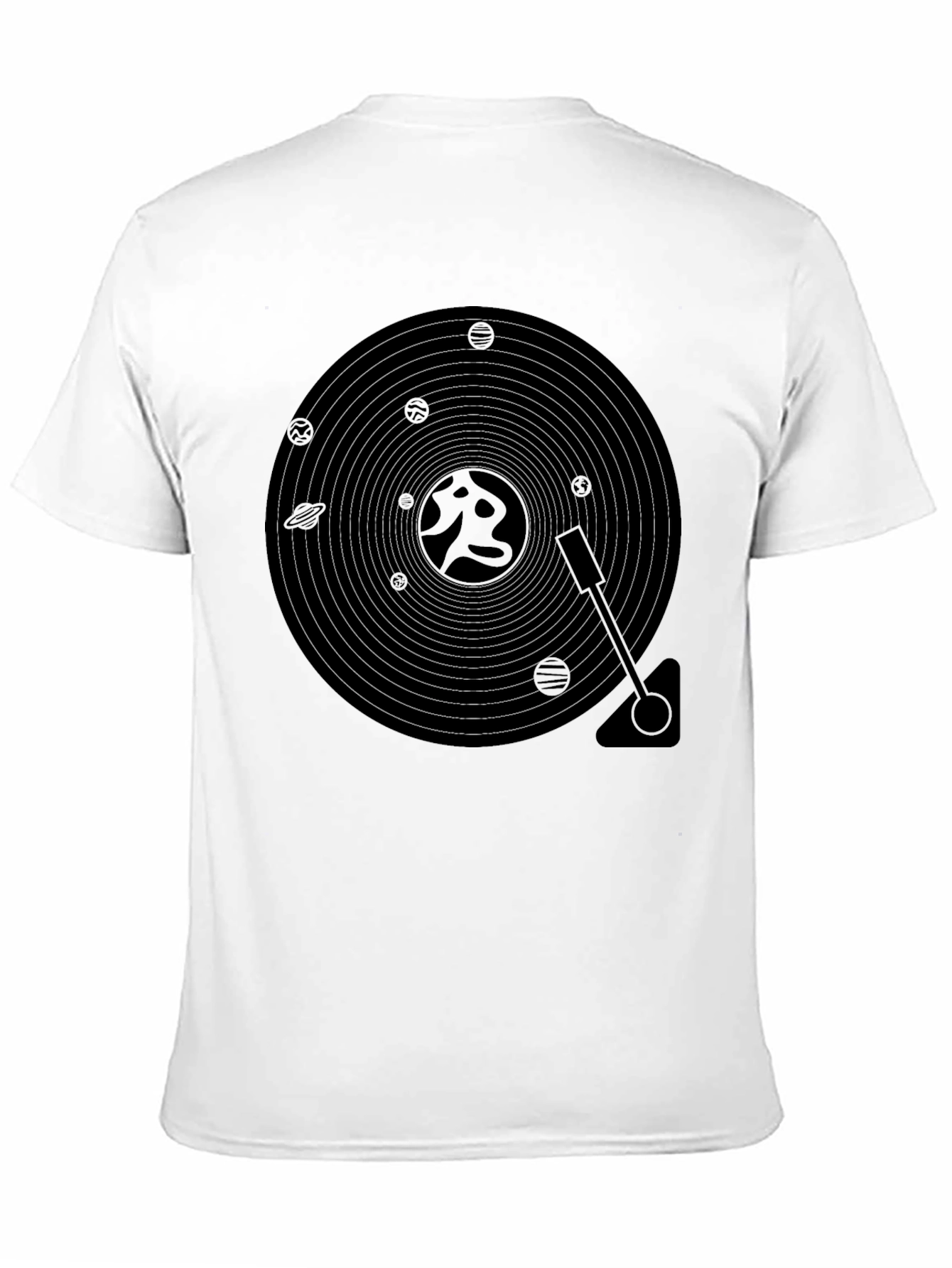 Cool Black Record Player Graphic Tee