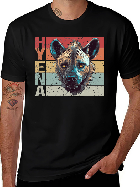 Hyena Graphic Tee - Retro Style Animal Lover Shirt