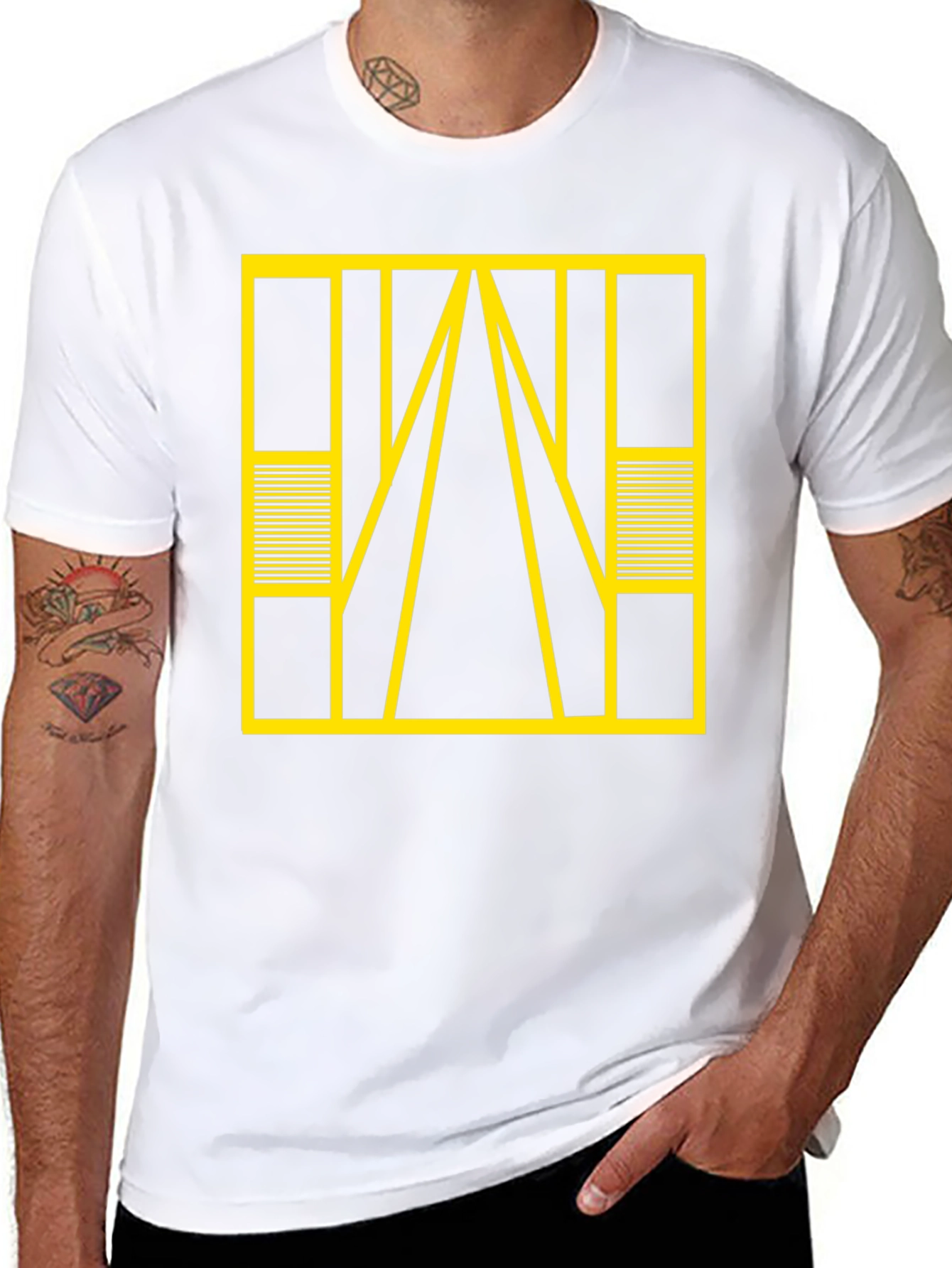 Geometric Design Tee - Modern Style