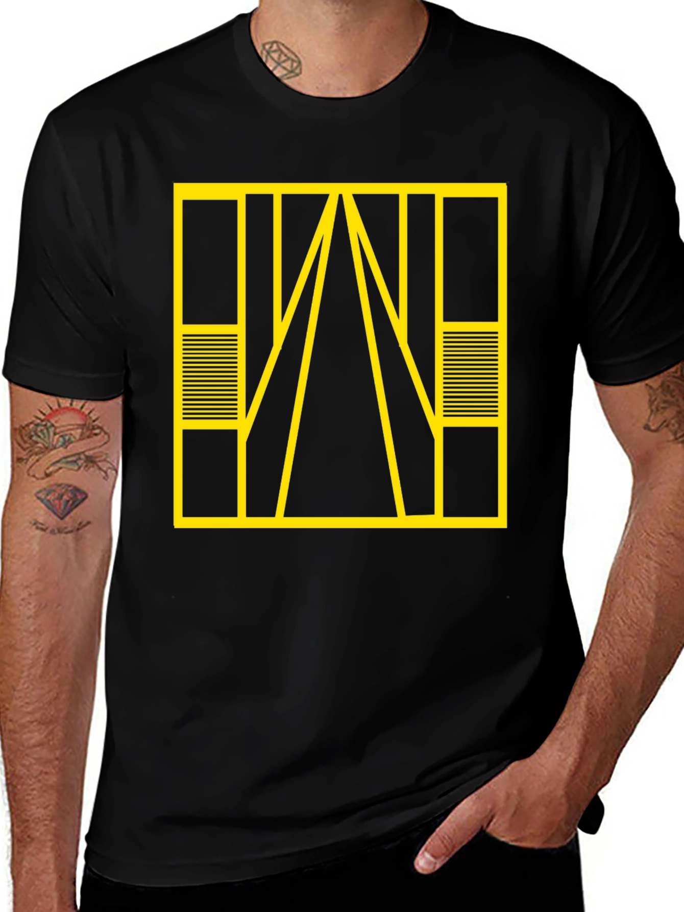 Geometric Design Tee - Modern Style