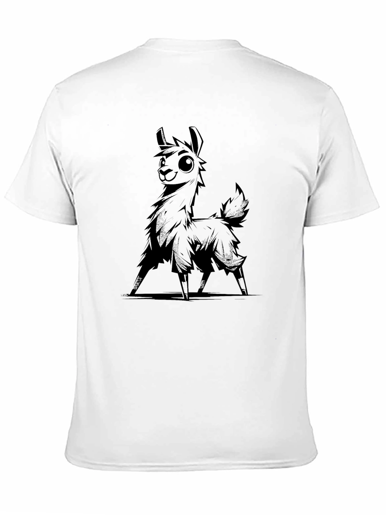 Cool Llama Graphic Black T-Shirt