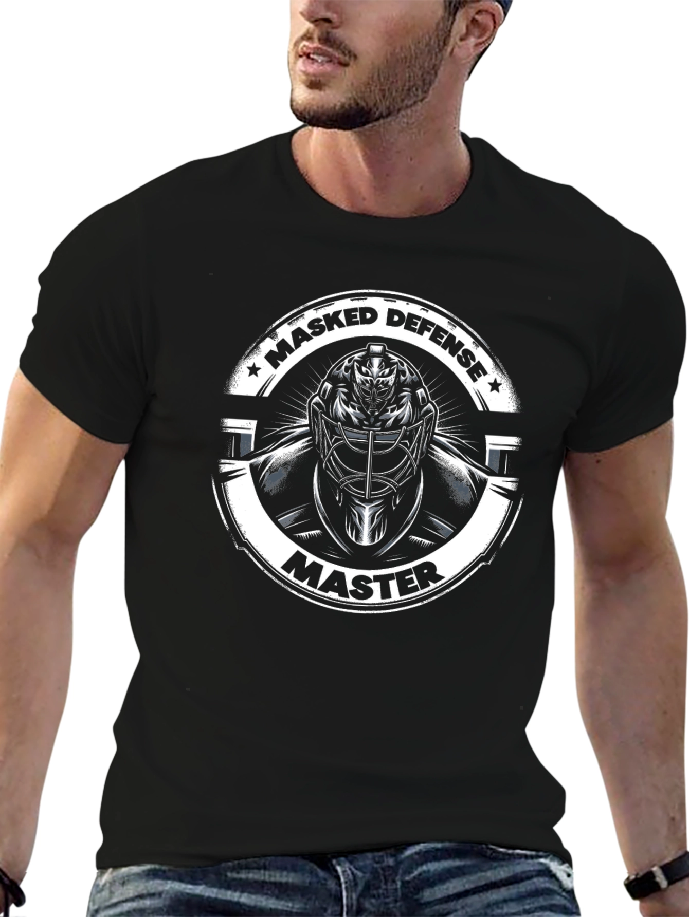 Masked Defense Master Graphic T-Shirt - Hockey Goalie Tee