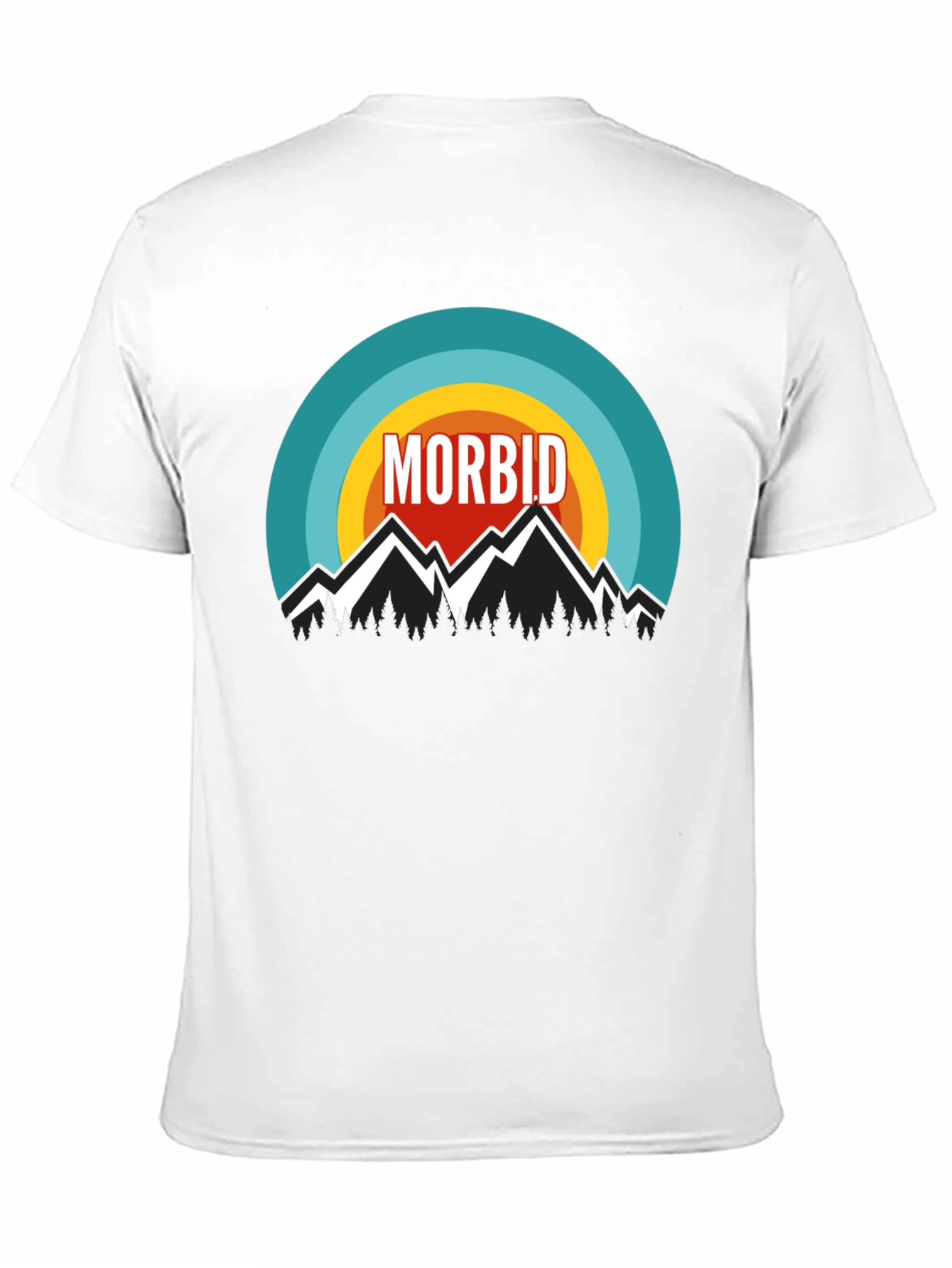 Morbid Mountain Graphic Tee - Black Cotton Blend