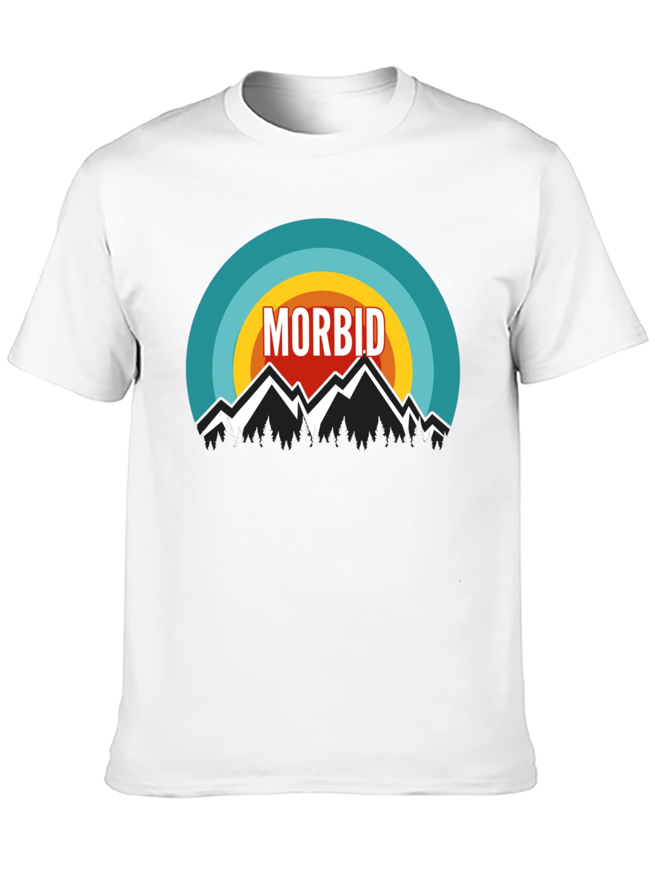 Morbid Mountain Graphic Tee - Black Cotton Blend